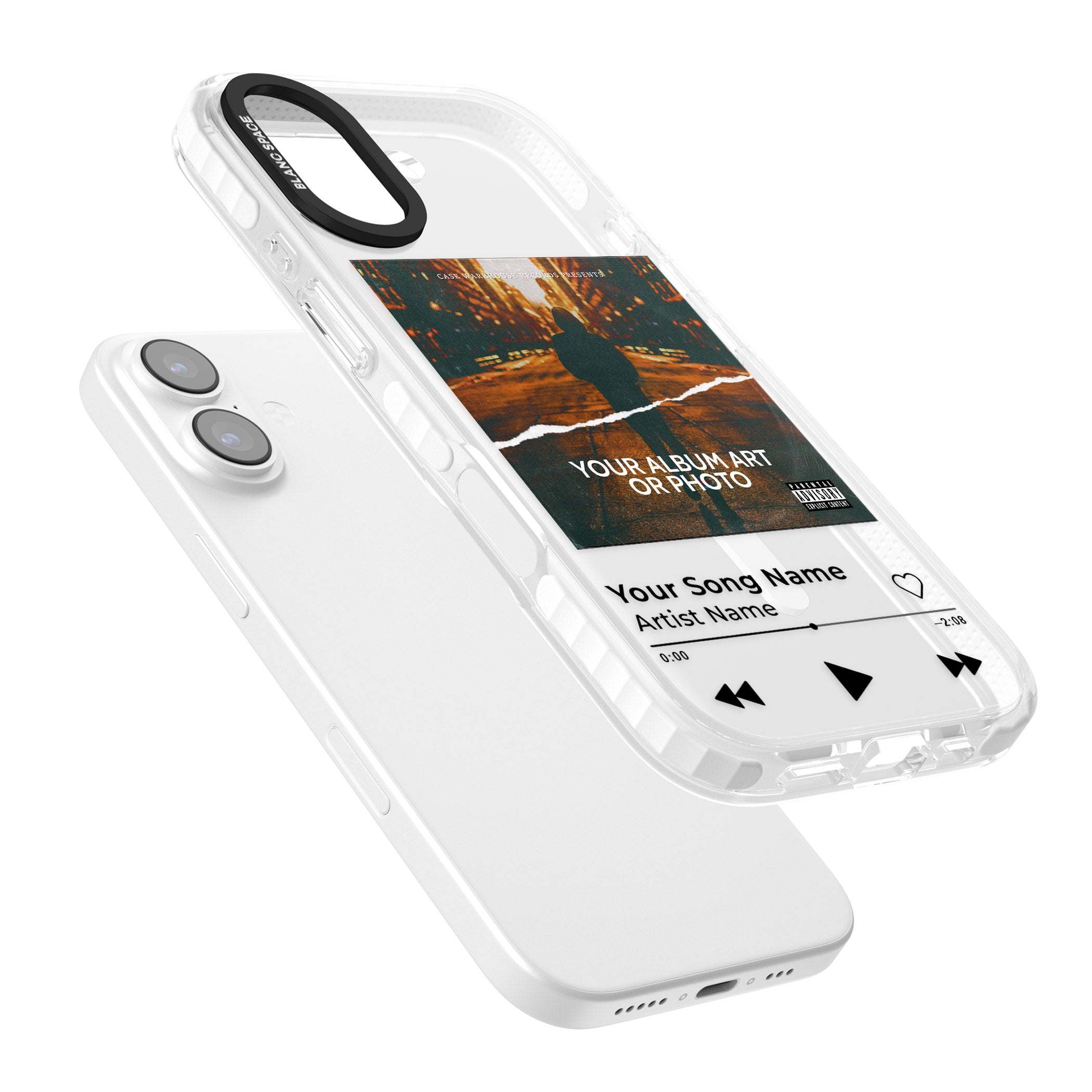 Personalised Album Art iPhone 17 Impact Pro Clear Phone Case Colours