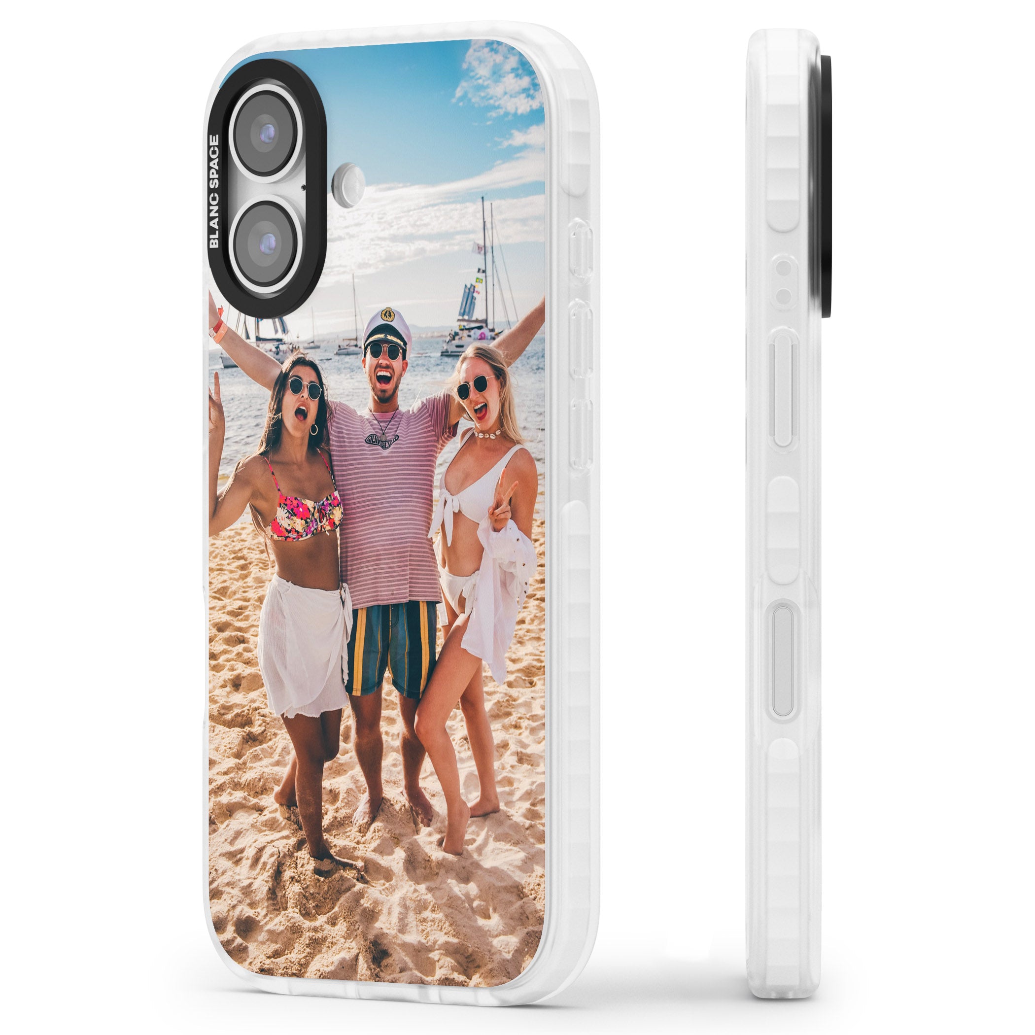 Personalised Photo iPhone 17 Impact Pro Clear Phone Case Side Profile
