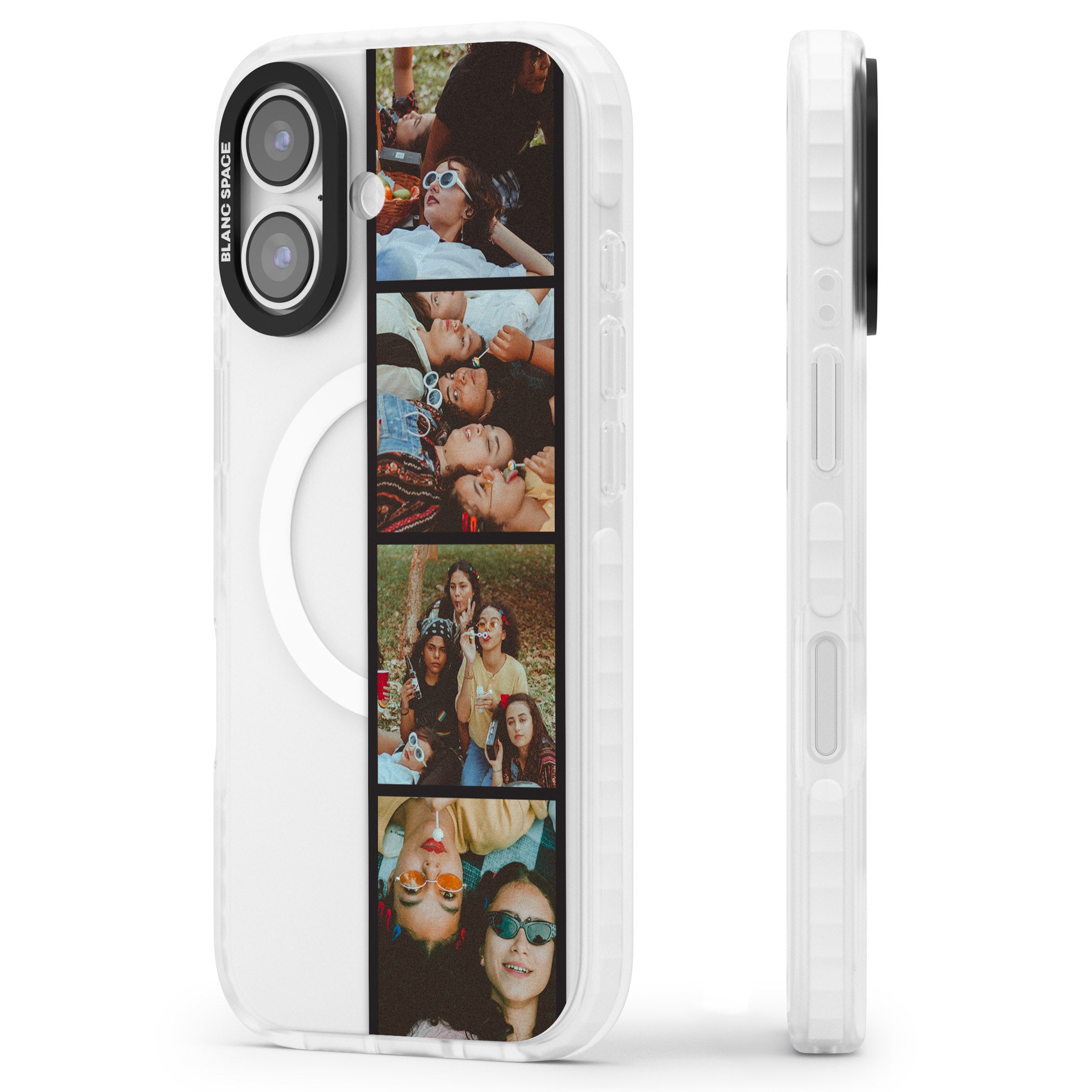 Personalised Photo Strip iPhone 17 Impact Pro Clear Phone Case Side Profile