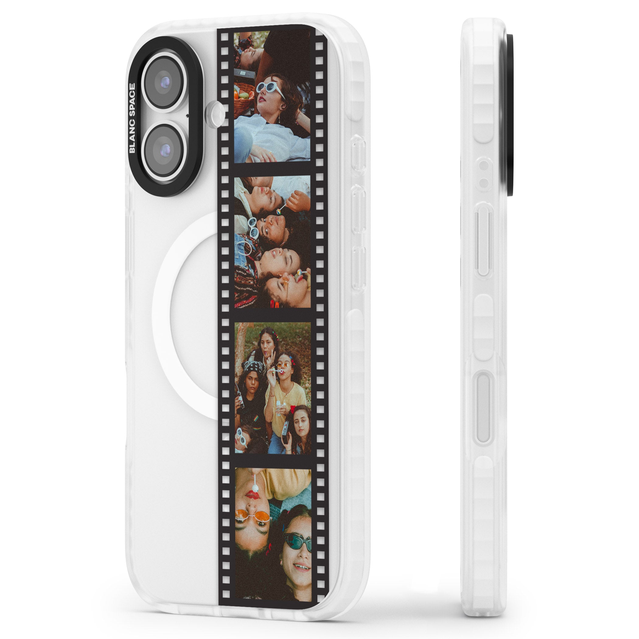 Personalised Photo Film Strip iPhone 17 Impact Pro Clear Phone Case Side Profile