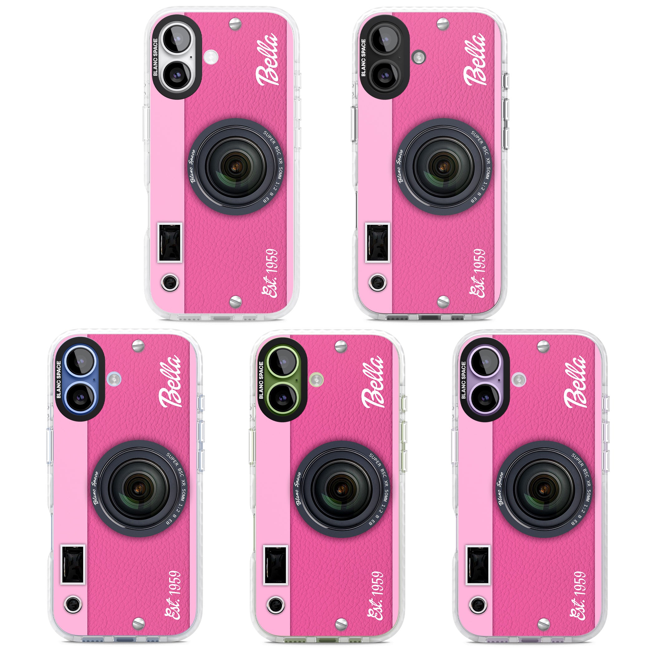 Personalised Pink Dream Camera iPhone 17 Impact Pro Clear Phone Case APT Impact Protection