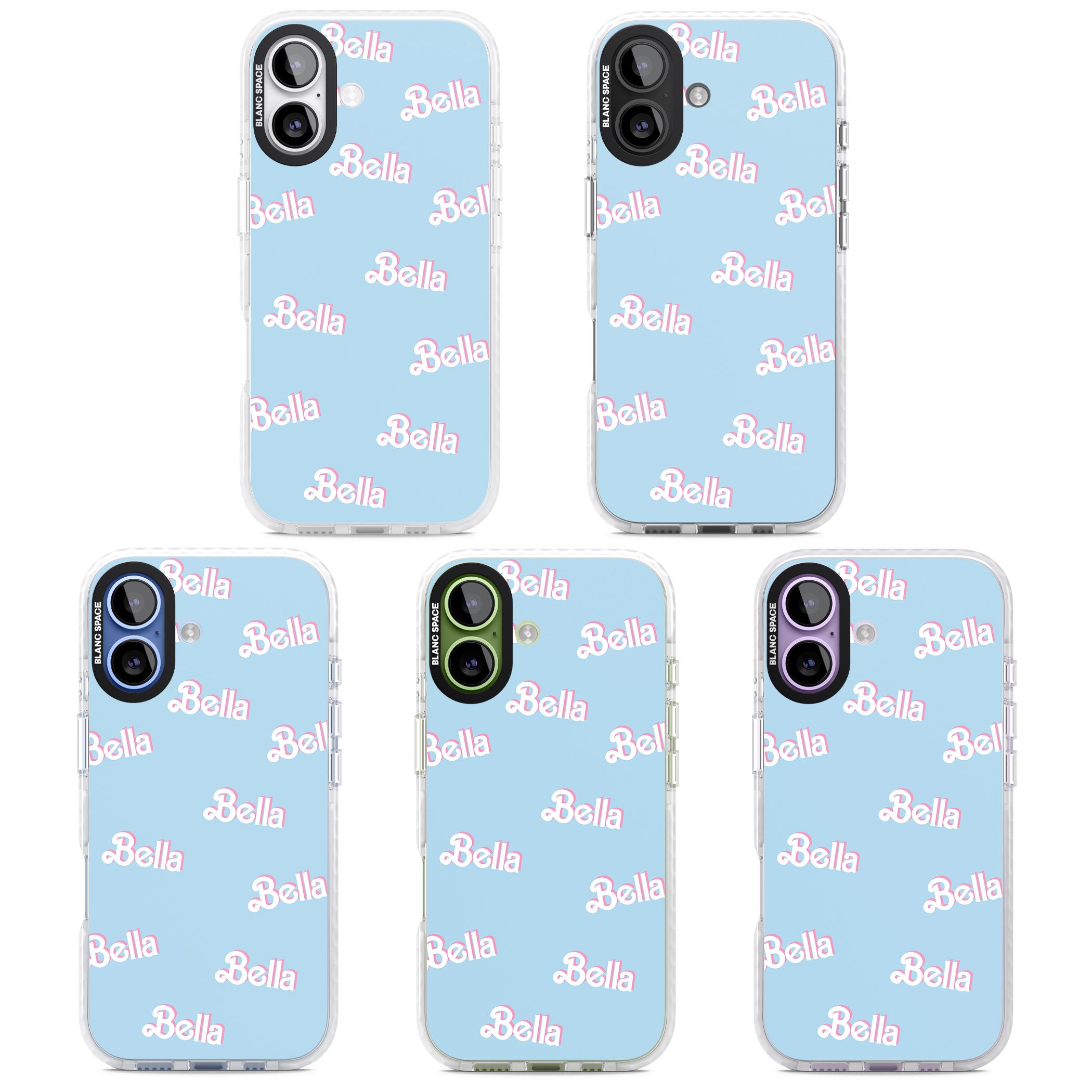 Personalised Cute Name Pattern iPhone 17 Impact Pro Clear Phone Case APT Impact Protection