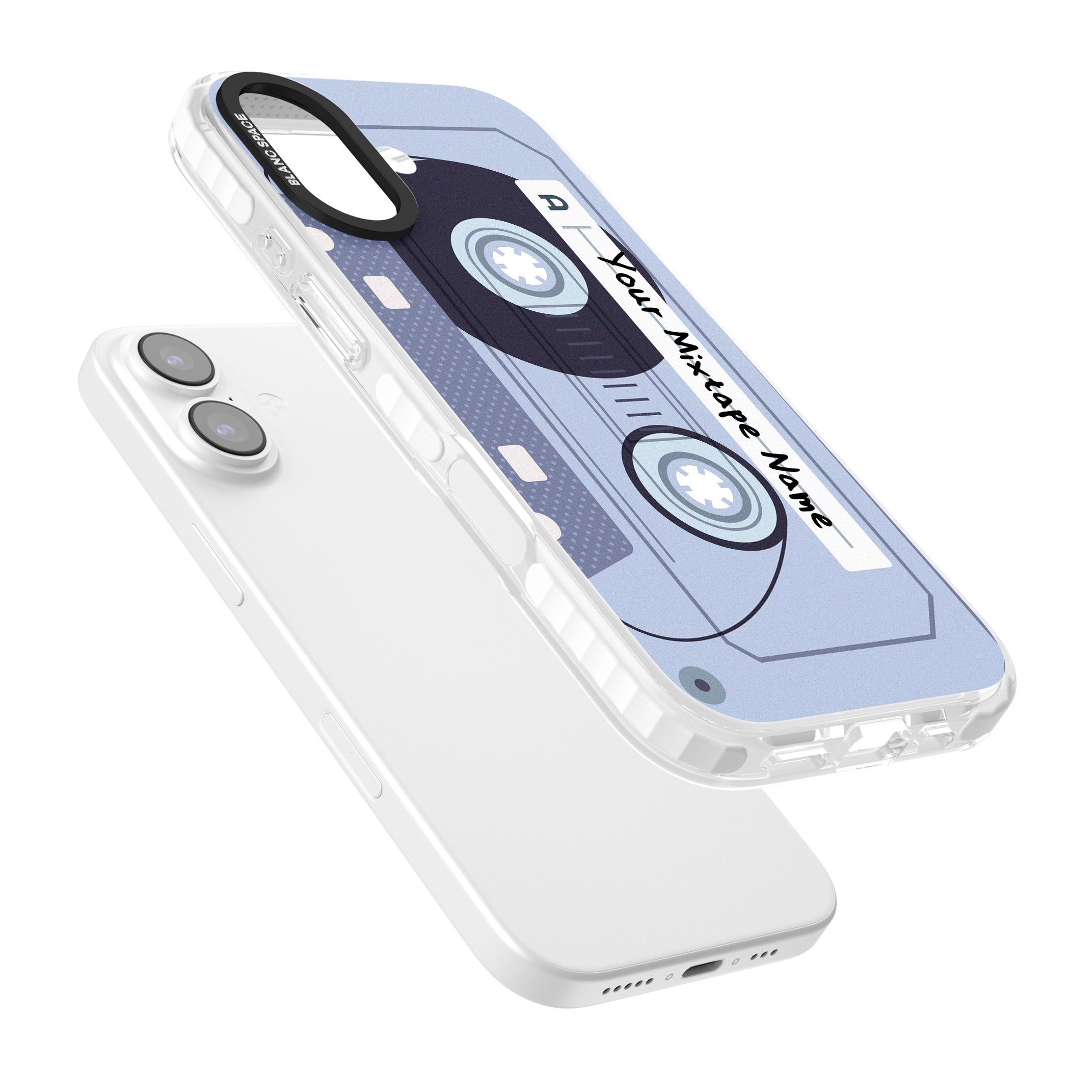 Personalised Retro Mixtape Industrial iPhone 17 Impact Pro Clear Phone Case Colours