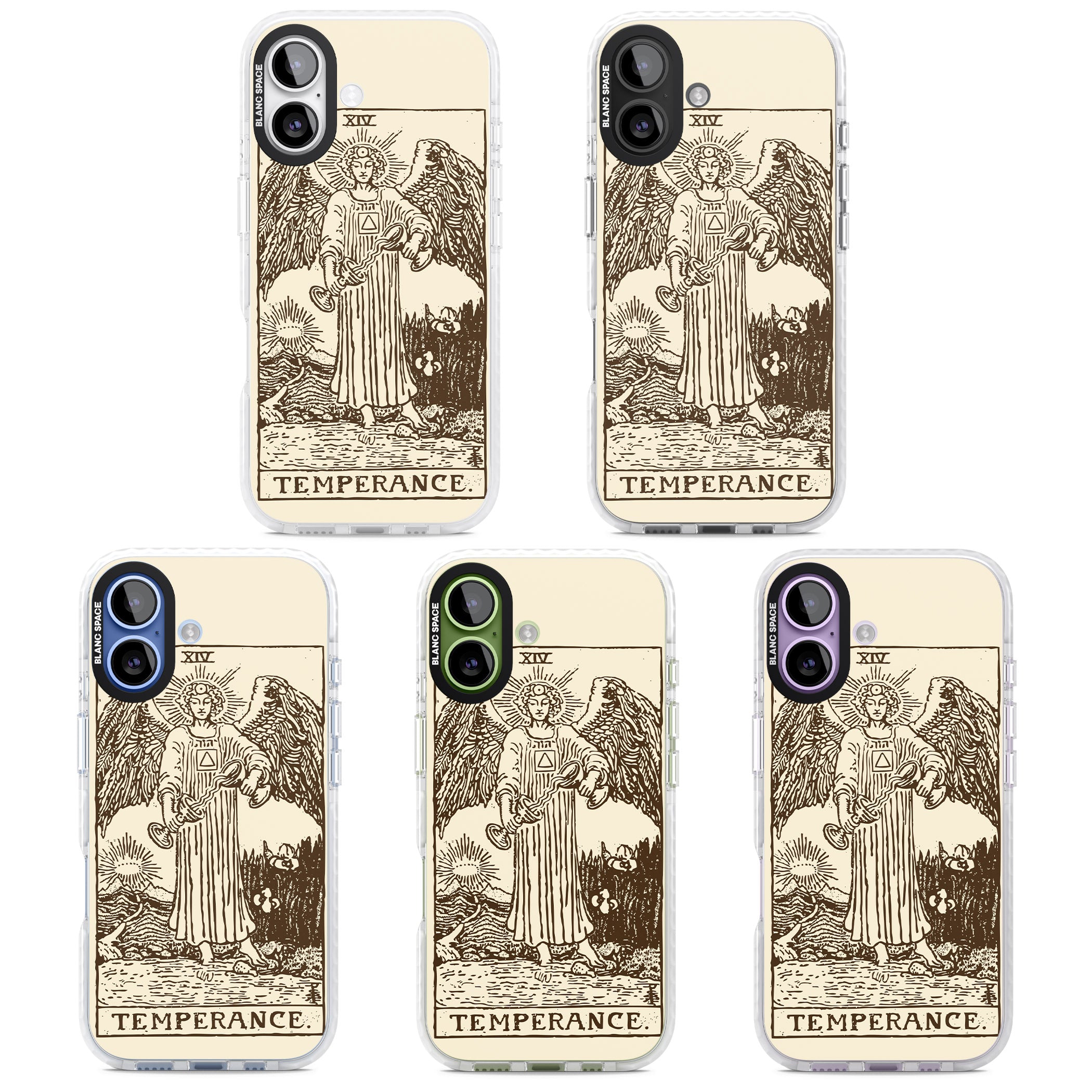 Personalised Temperance Tarot Card (Cream) iPhone 17 Impact Pro Clear Phone Case APT Impact Protection