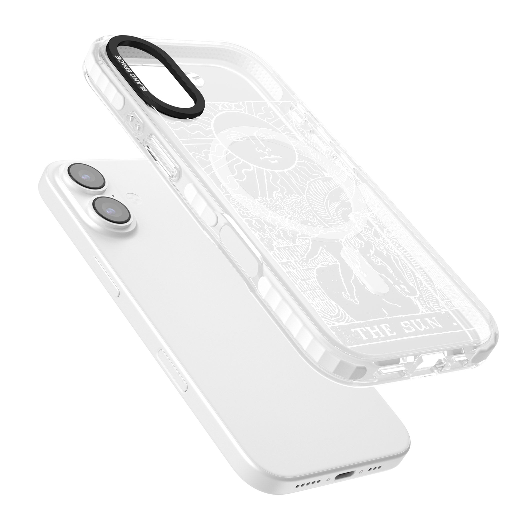 Personalised The Sun Tarot Card (White) iPhone 17 Impact Pro Clear Phone Case Colours