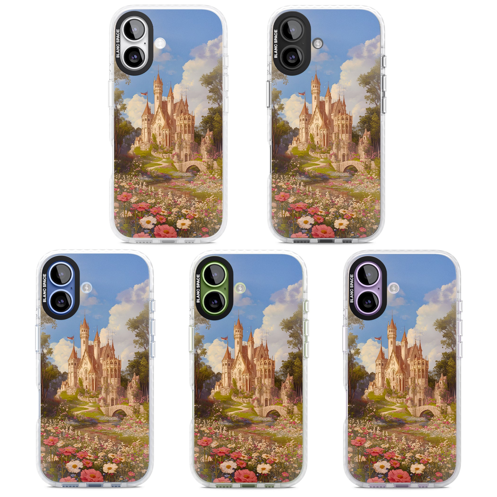 Castle Flower Fields iPhone 17 Impact Pro Clear Phone Case APT Impact Protection