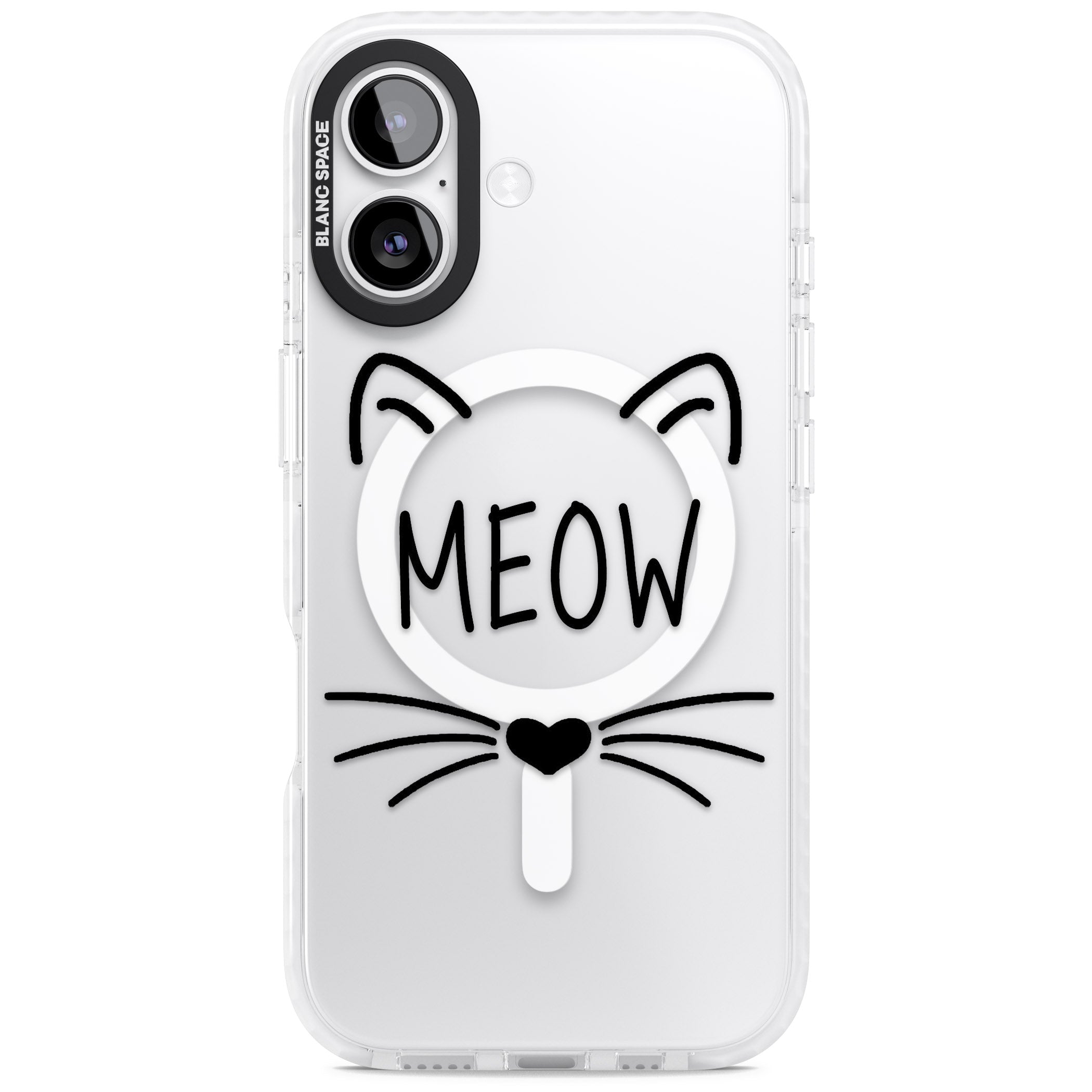Cat Whiskers iPhone 17 Impact Pro Clear Phone Case