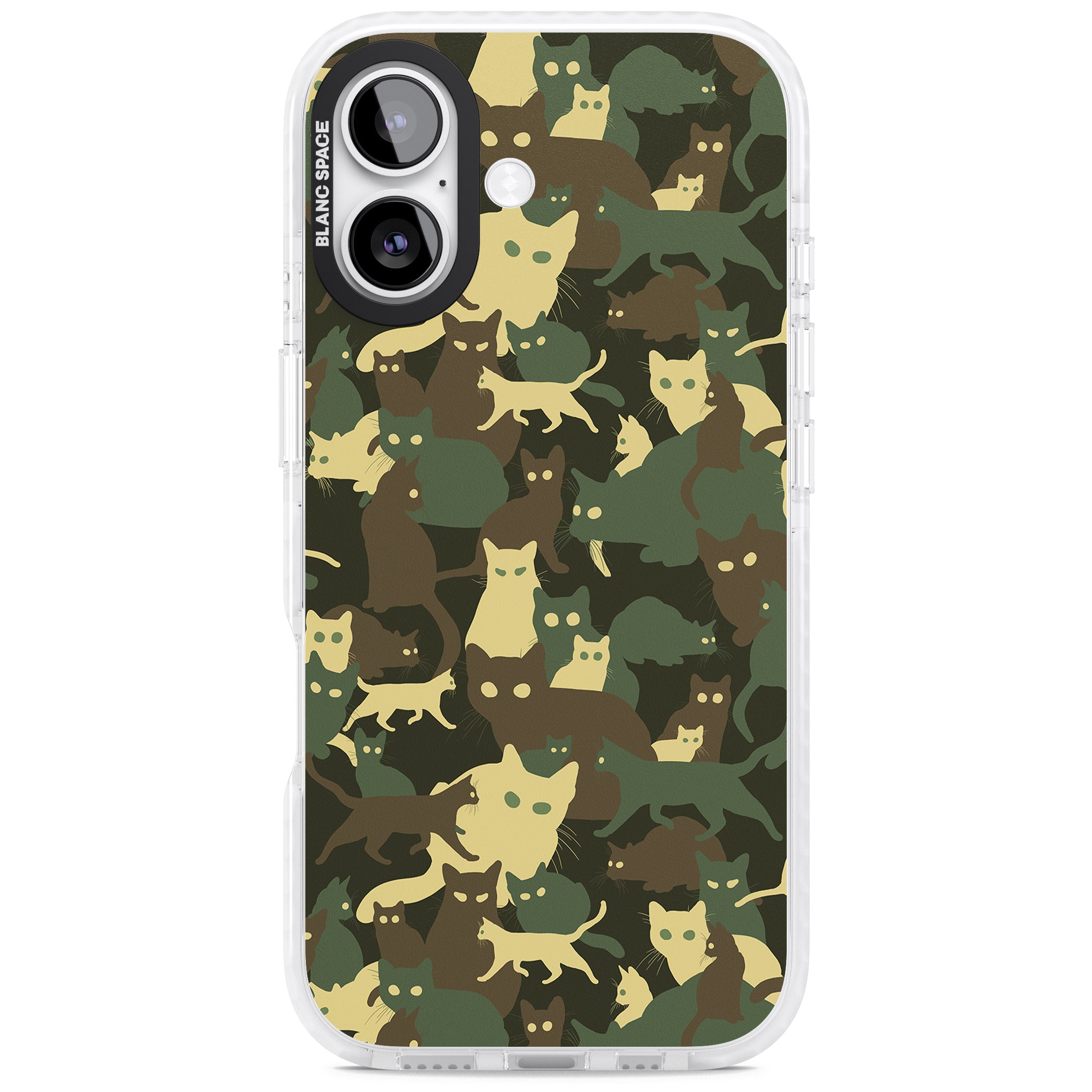 Forest Cat Camo iPhone 17 Impact Pro Clear Phone Case