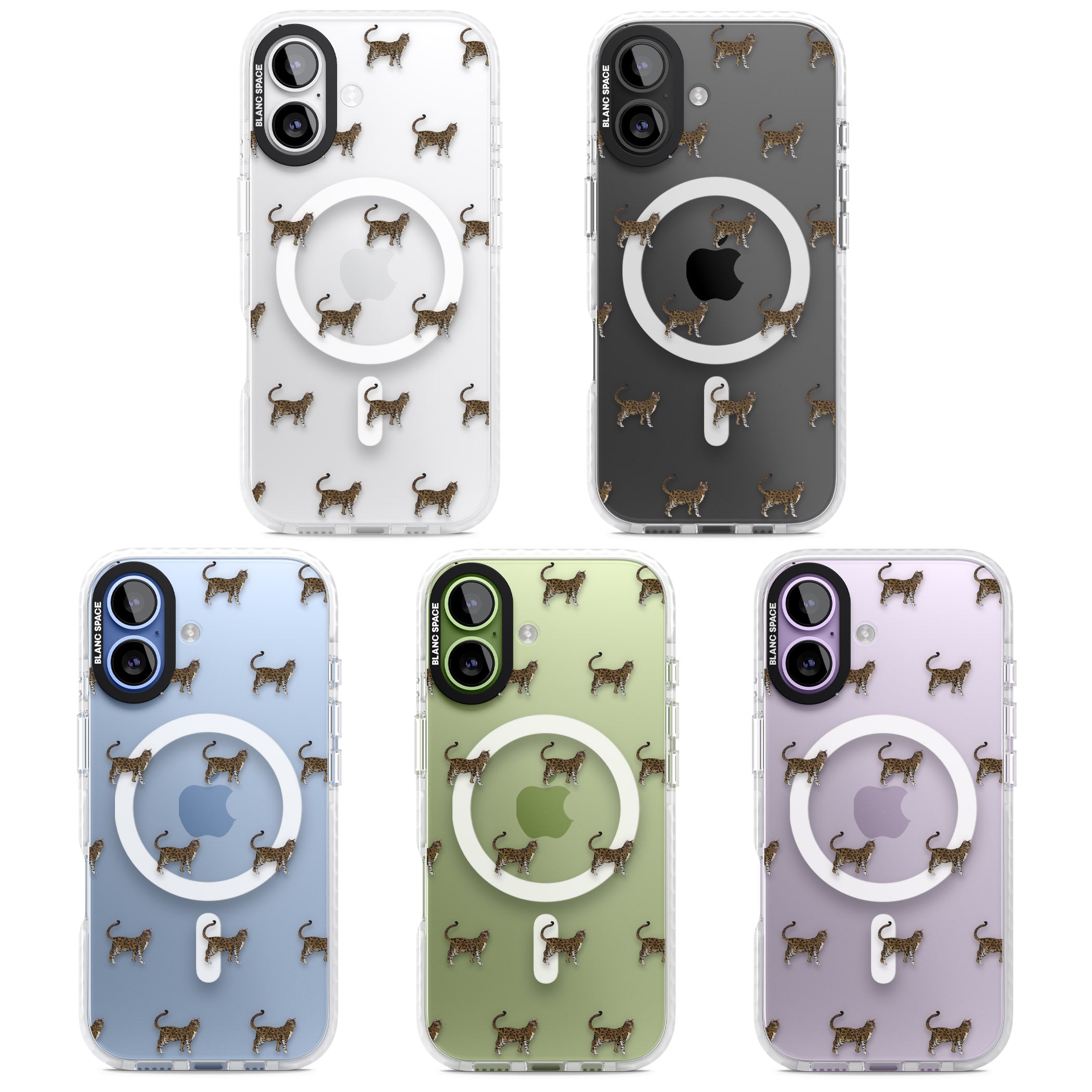 Bengal Cat Pattern iPhone 17 Impact Pro Clear Phone Case APT Impact Protection