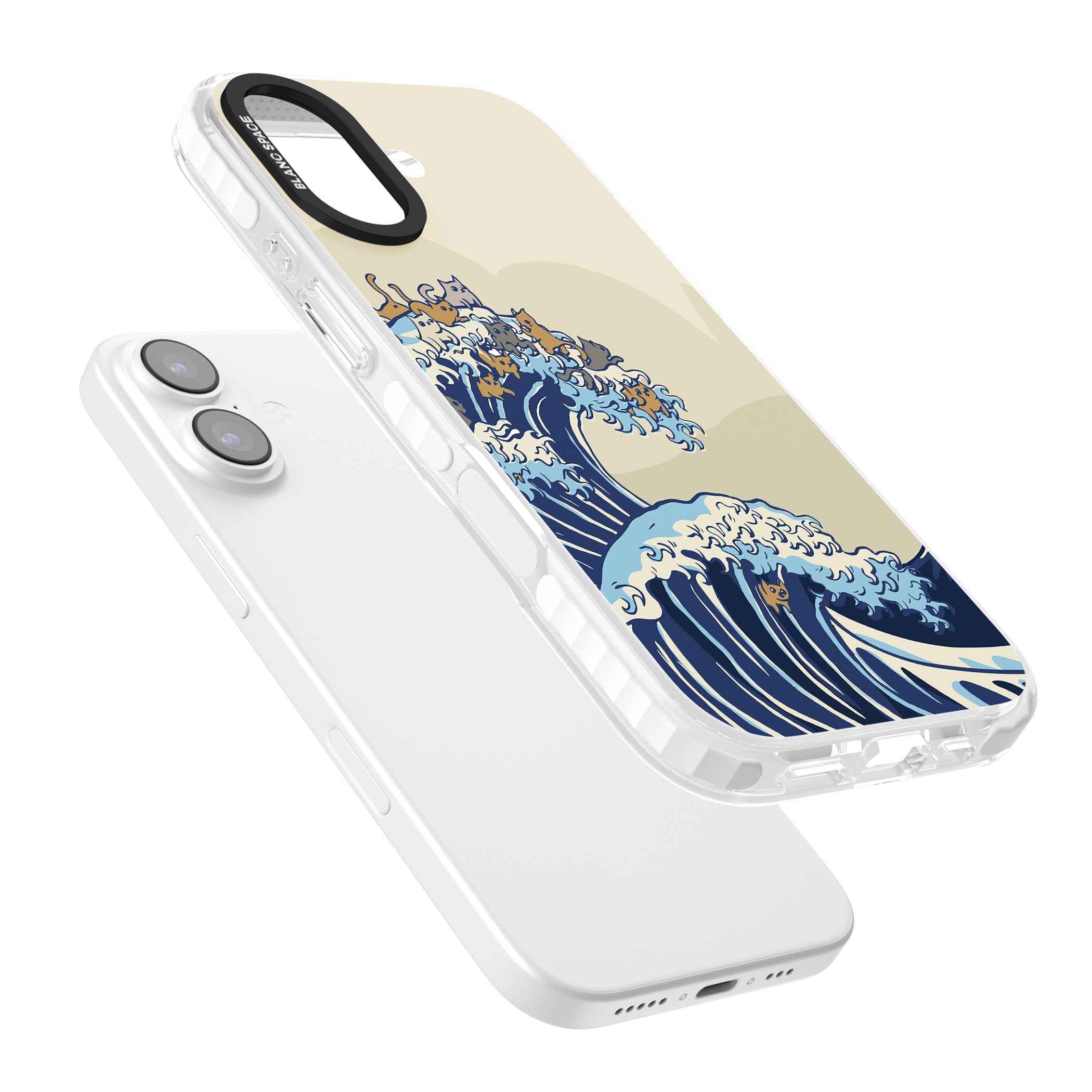 The Great Cat Wave iPhone 17 Impact Pro Clear Phone Case Colours
