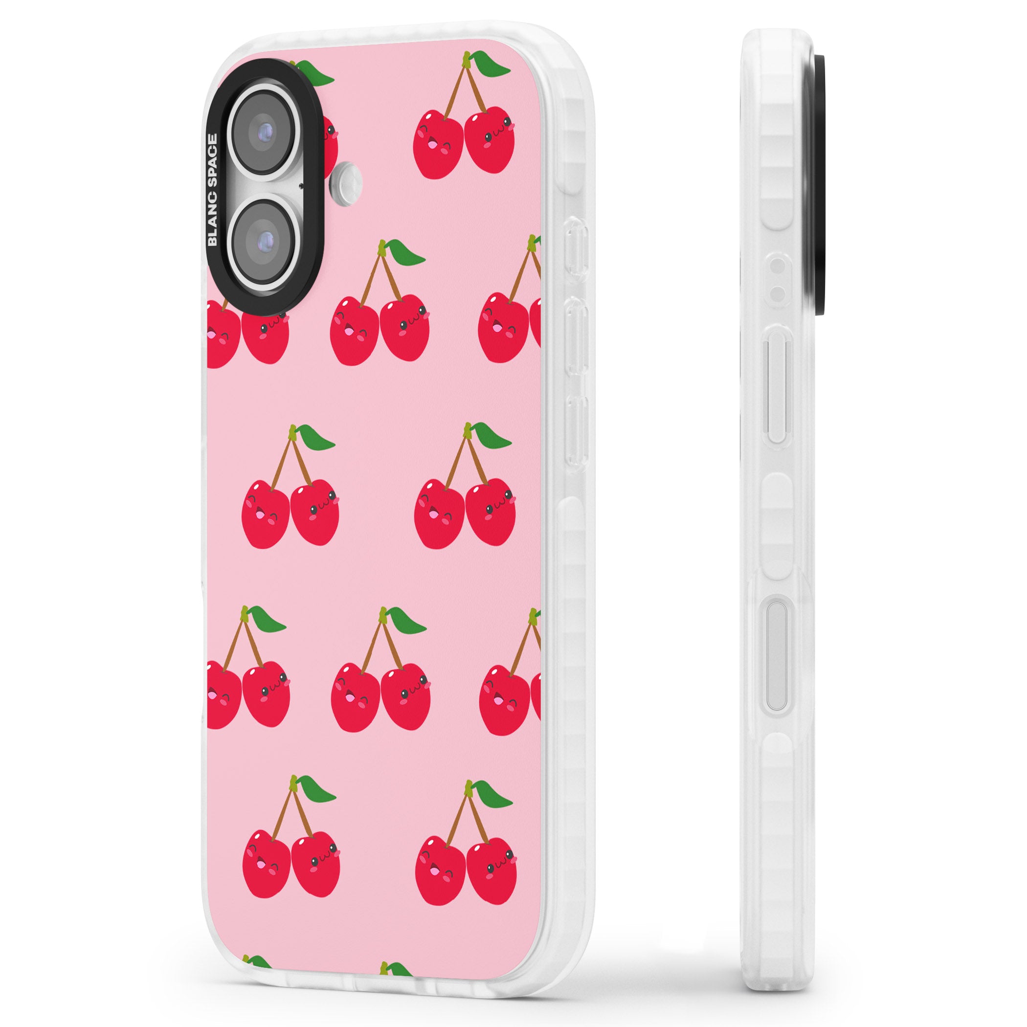 Cheeky Cherry iPhone 17 Impact Pro Clear Phone Case Side Profile