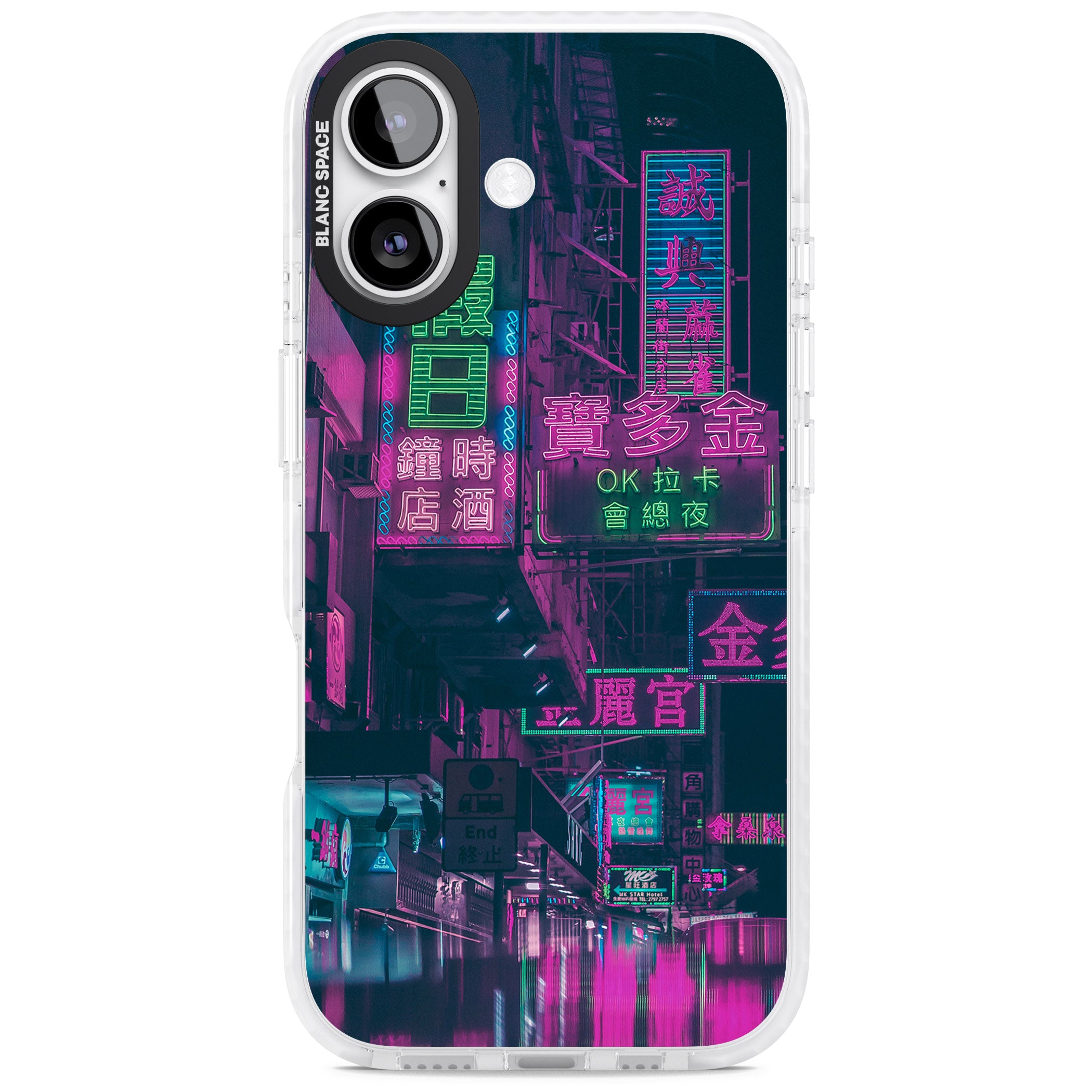Neon Night Strip iPhone 17 Impact Pro Clear Phone Case