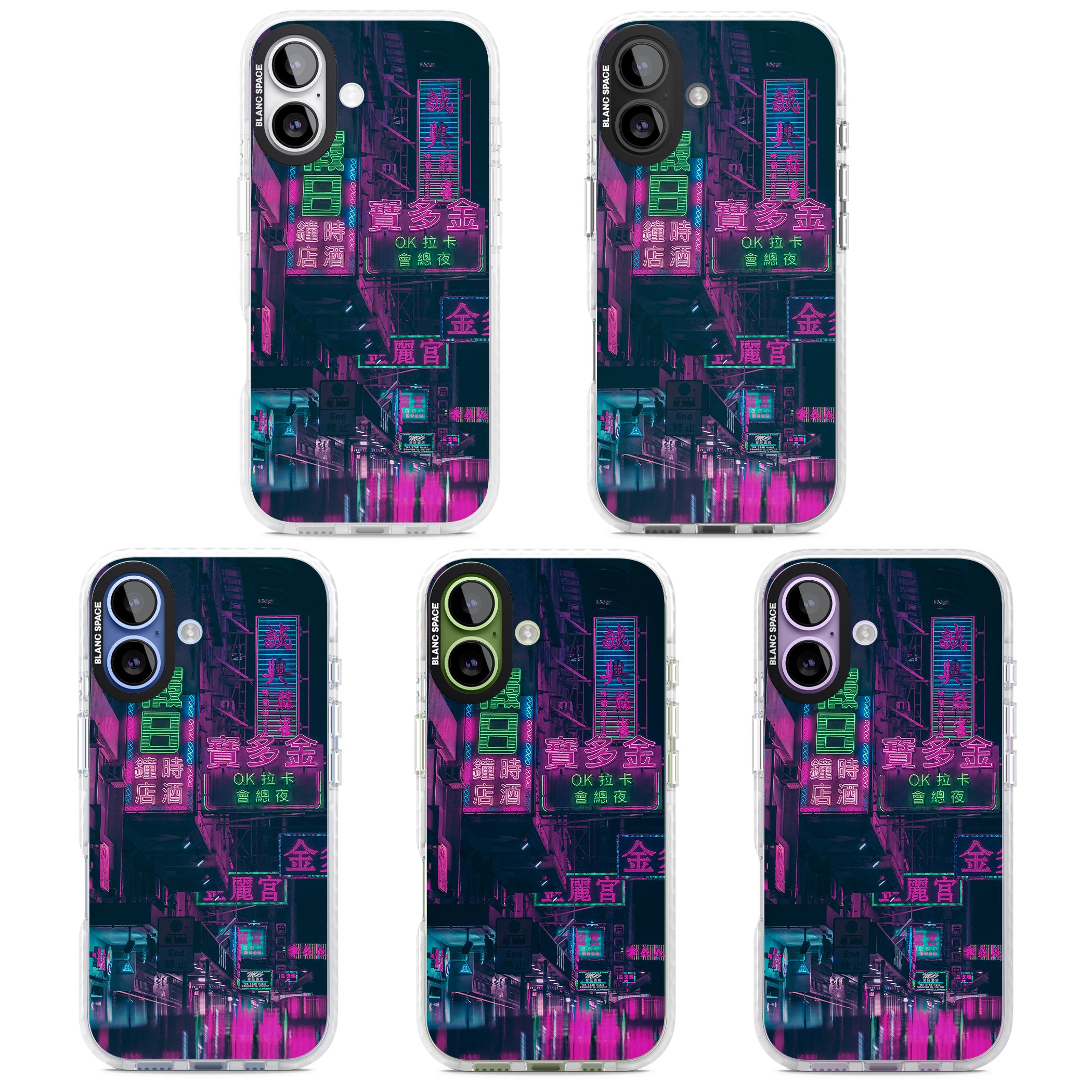 Neon Night Strip iPhone 17 Impact Pro Clear Phone Case APT Impact Protection