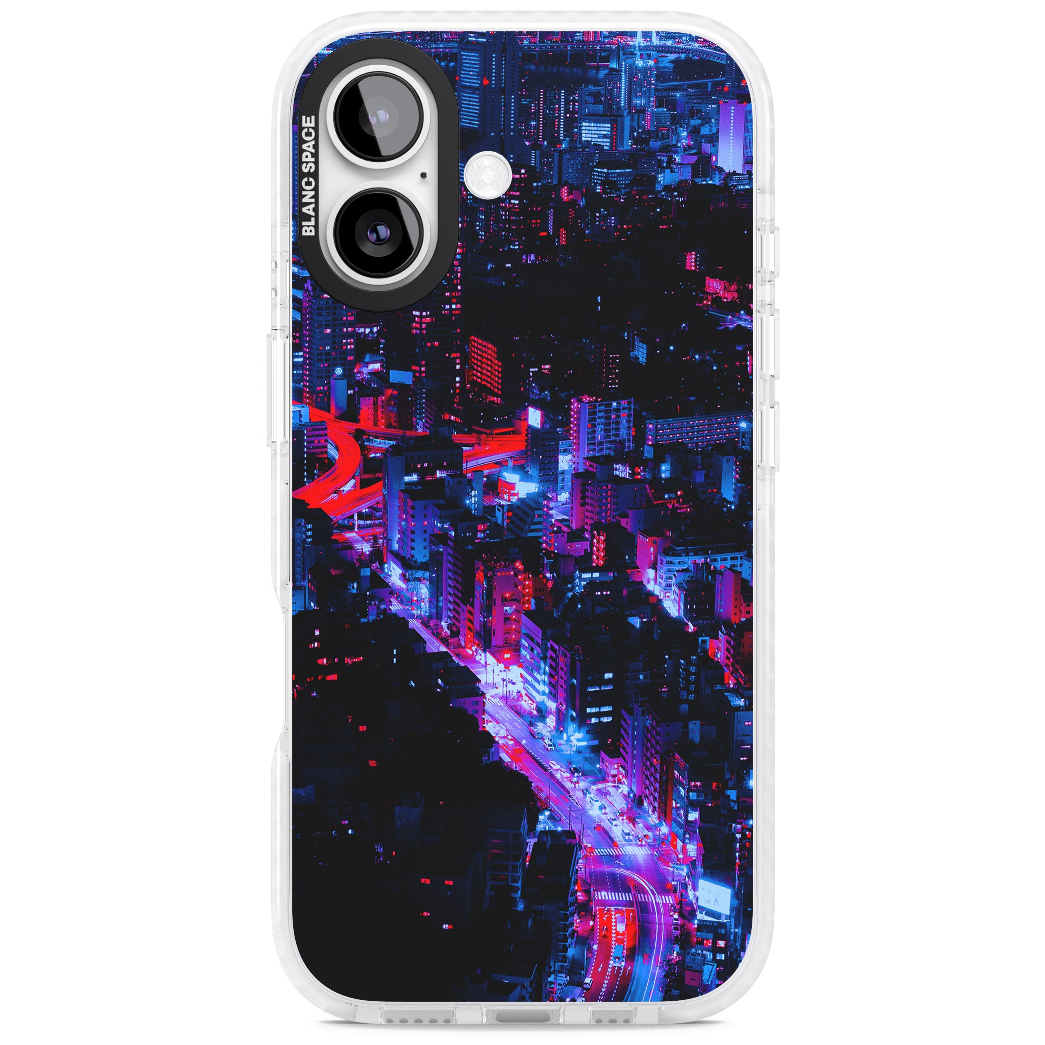 Neon Cityscape iPhone 17 Impact Pro Clear Phone Case