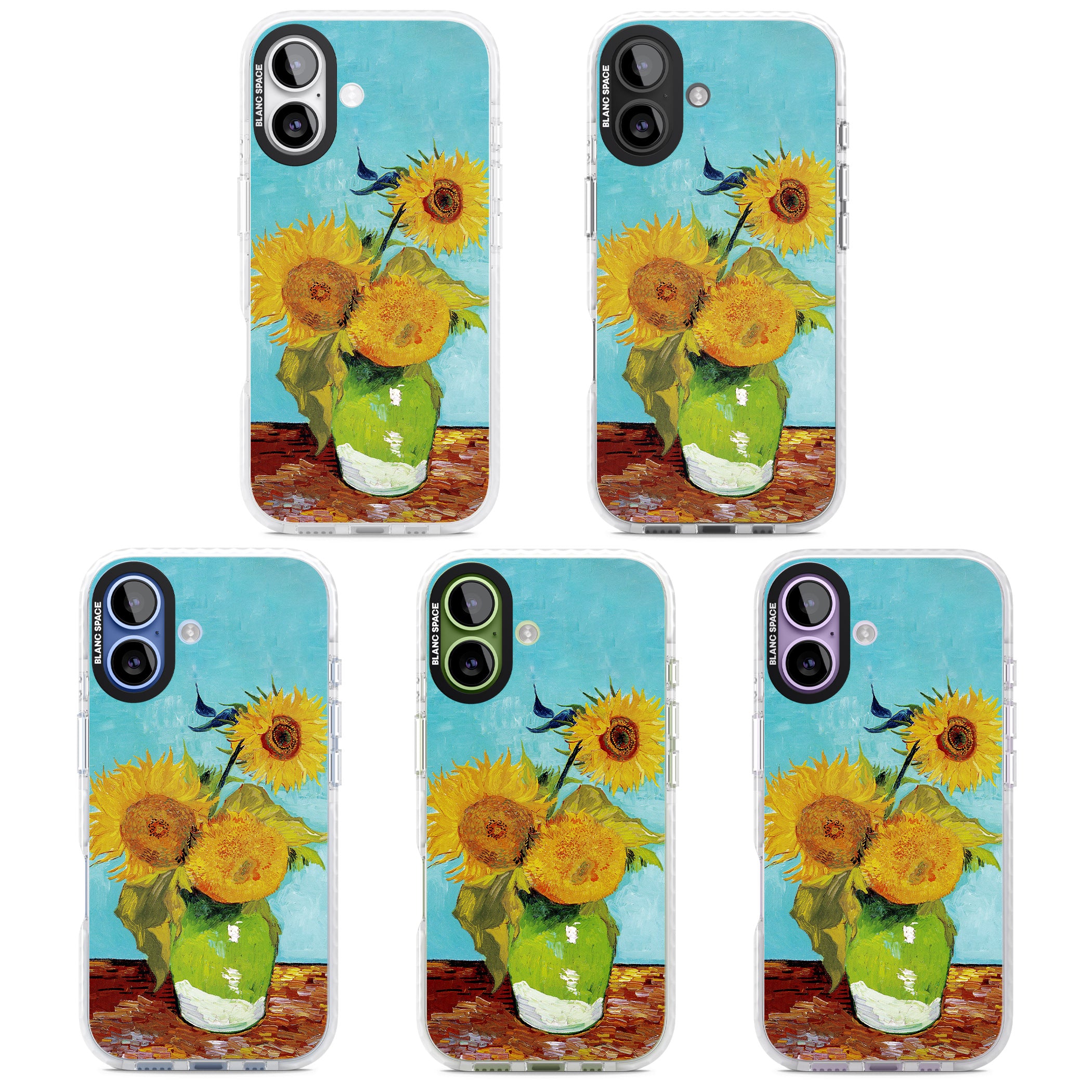 Vase With Three Sunflowers iPhone 17 Impact Pro Clear Phone Case APT Impact Protection
