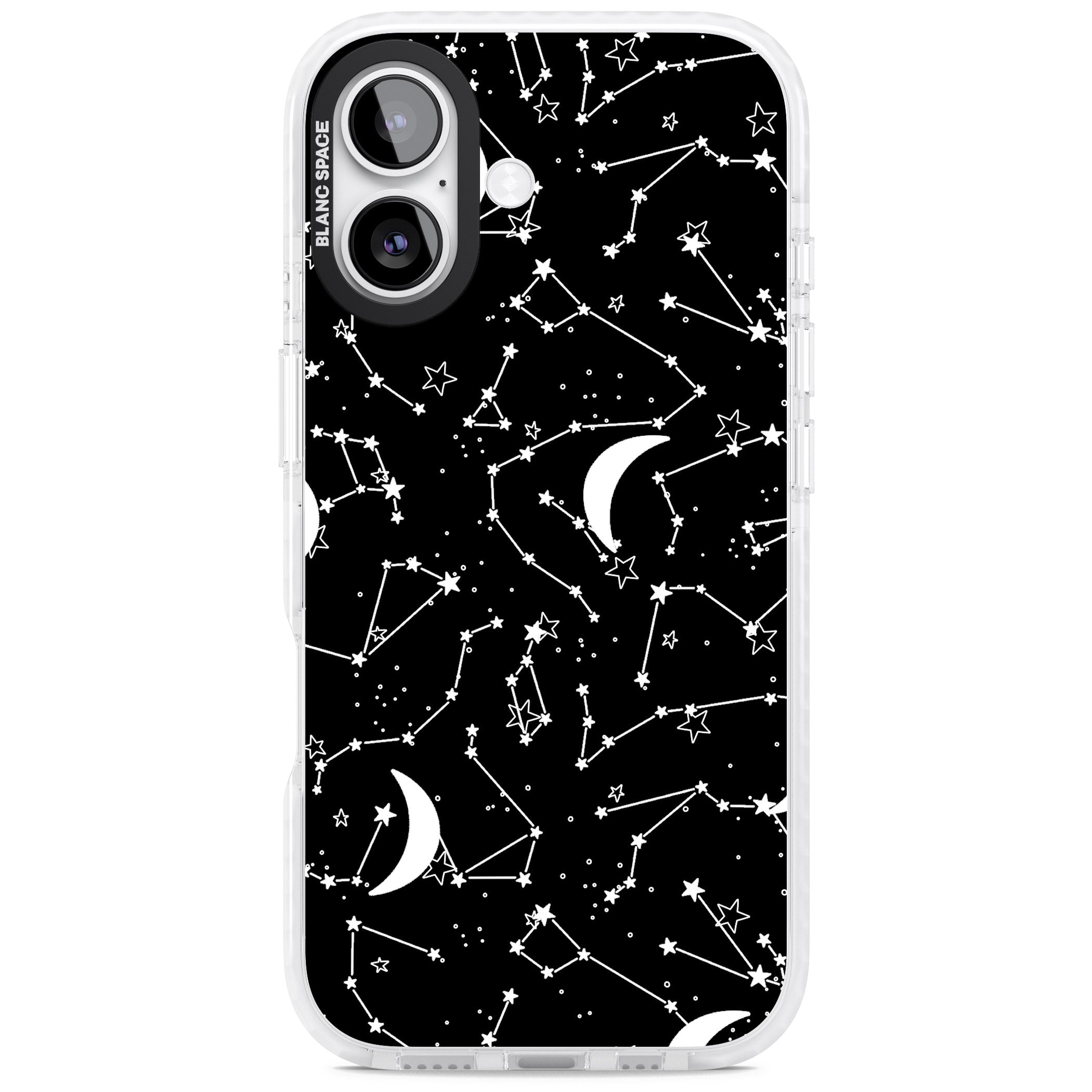 Black Celestial Constellations iPhone 17 Impact Pro Clear Phone Case
