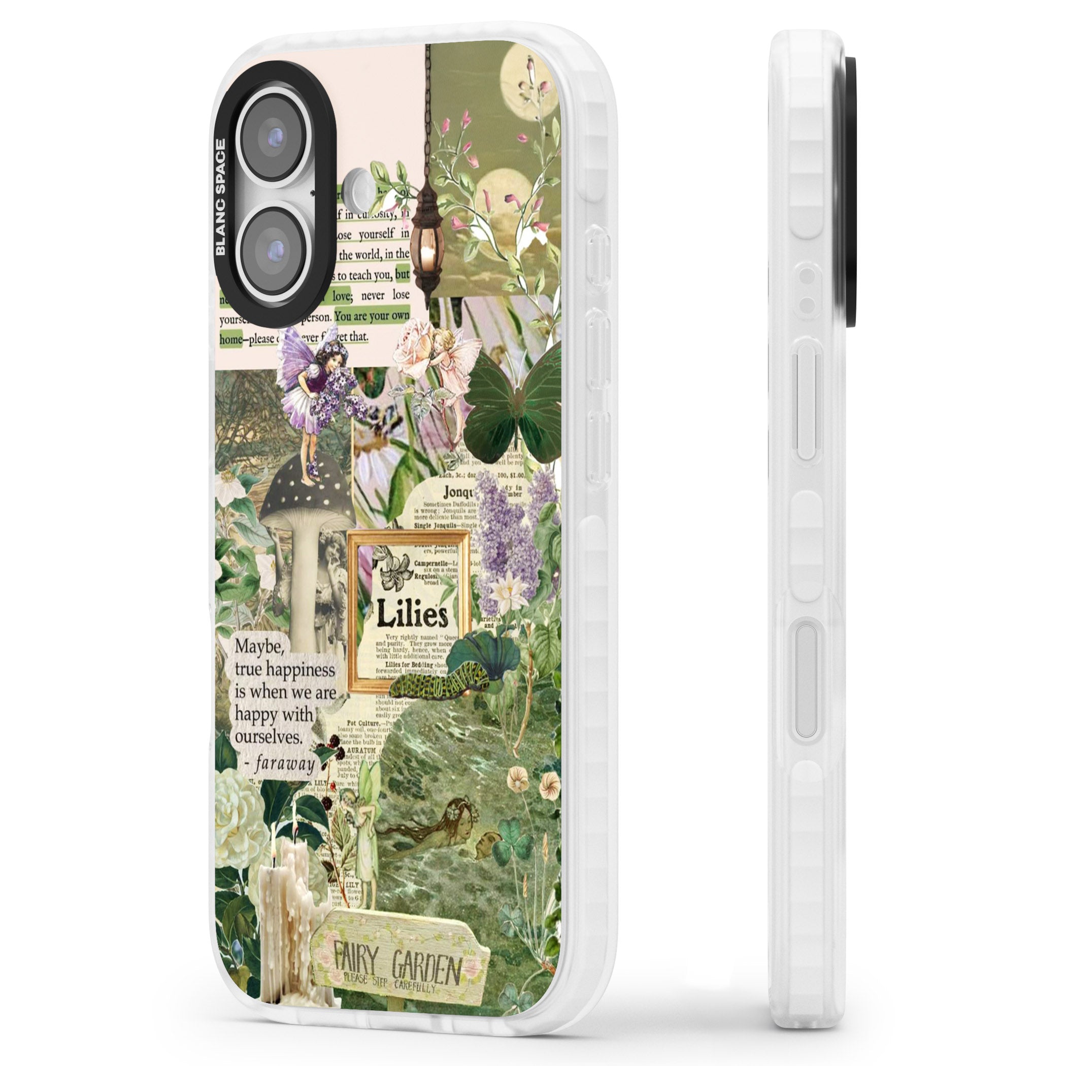 Fairy Garden iPhone 17 Impact Pro Clear Phone Case Side Profile
