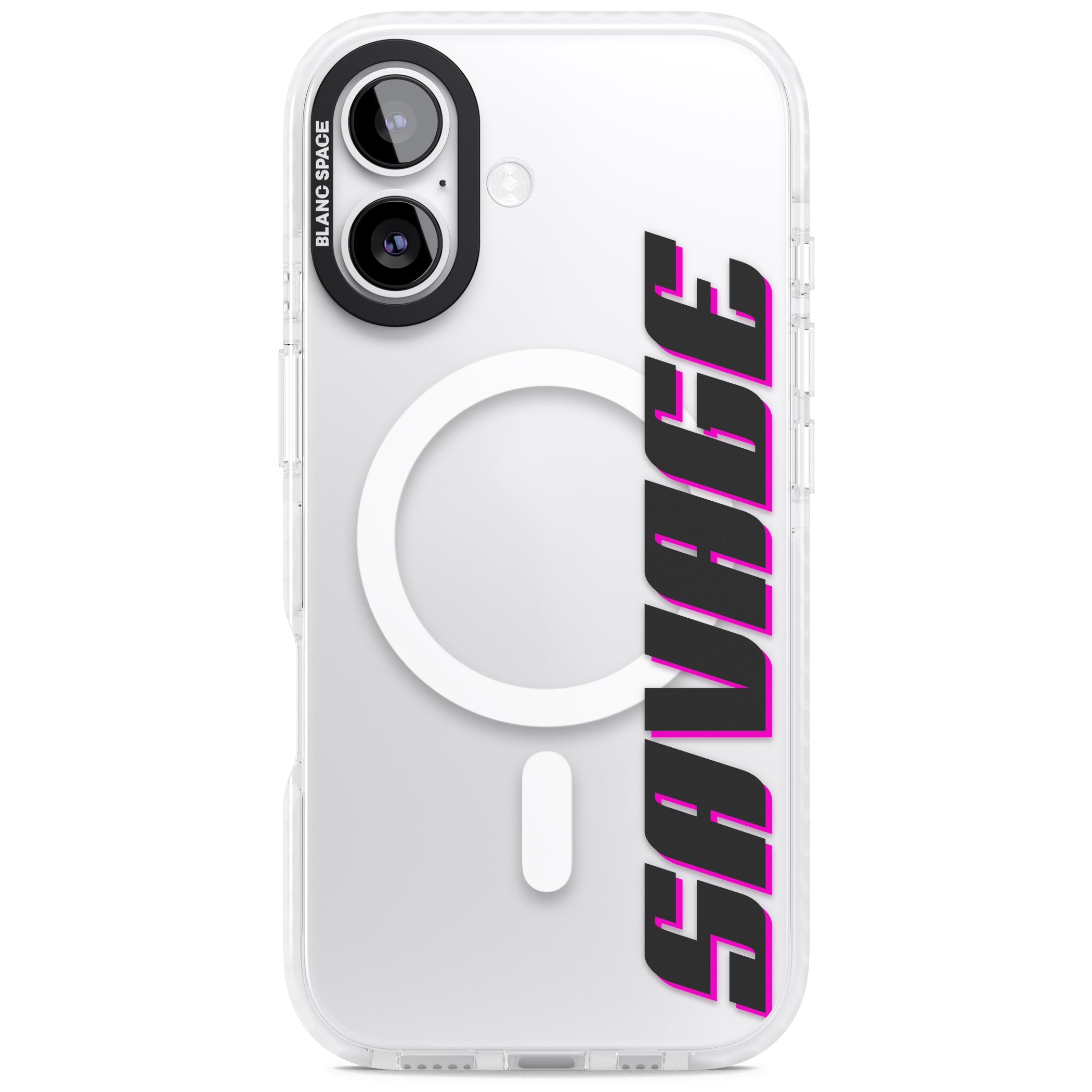 Personalised Cool Vertical Name iPhone 17 Impact Pro Clear Phone Case