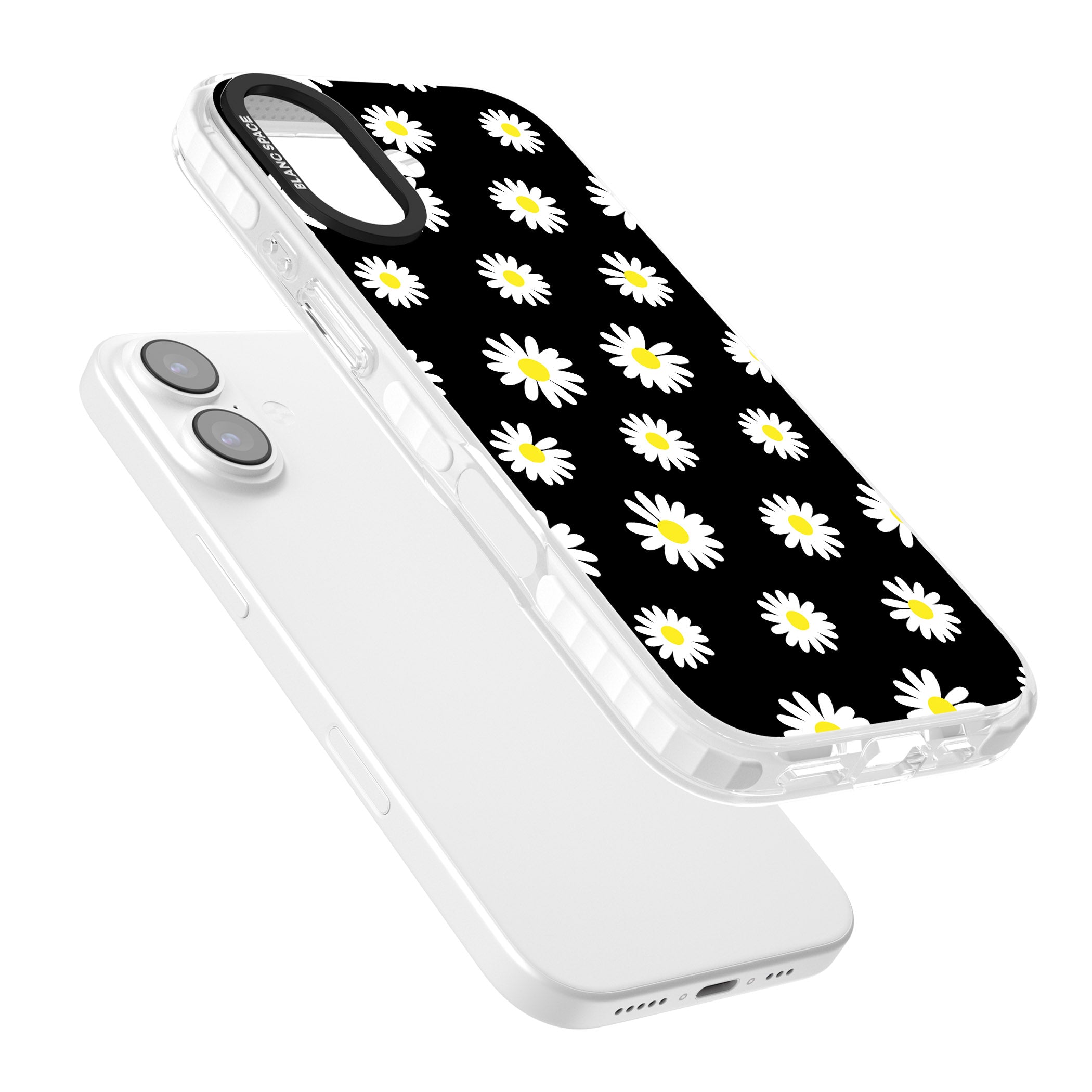 Personalised Chic Daisy Pattern iPhone 17 Impact Pro Clear Phone Case Colours