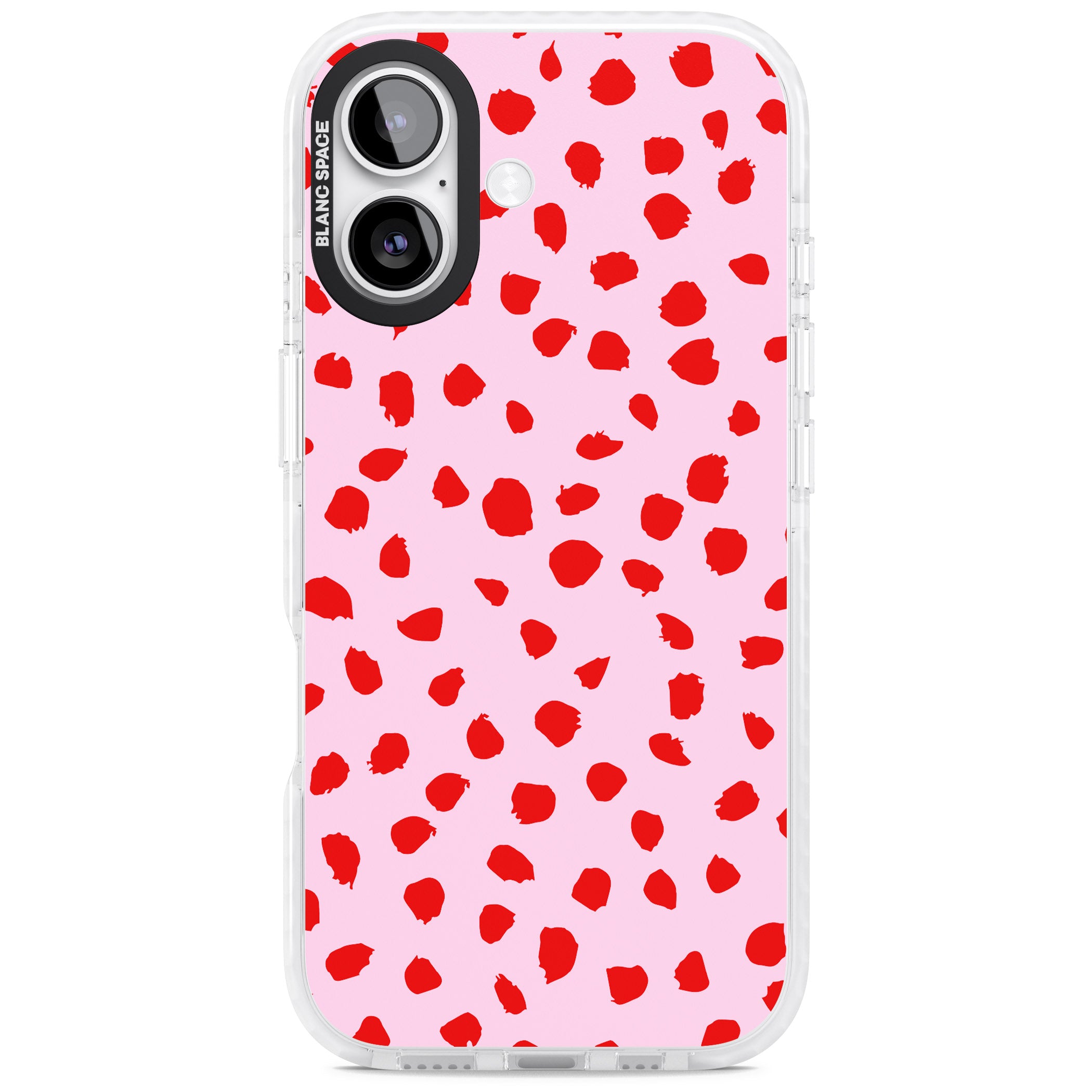 Red Polka Dot iPhone 17 Impact Pro Clear Phone Case
