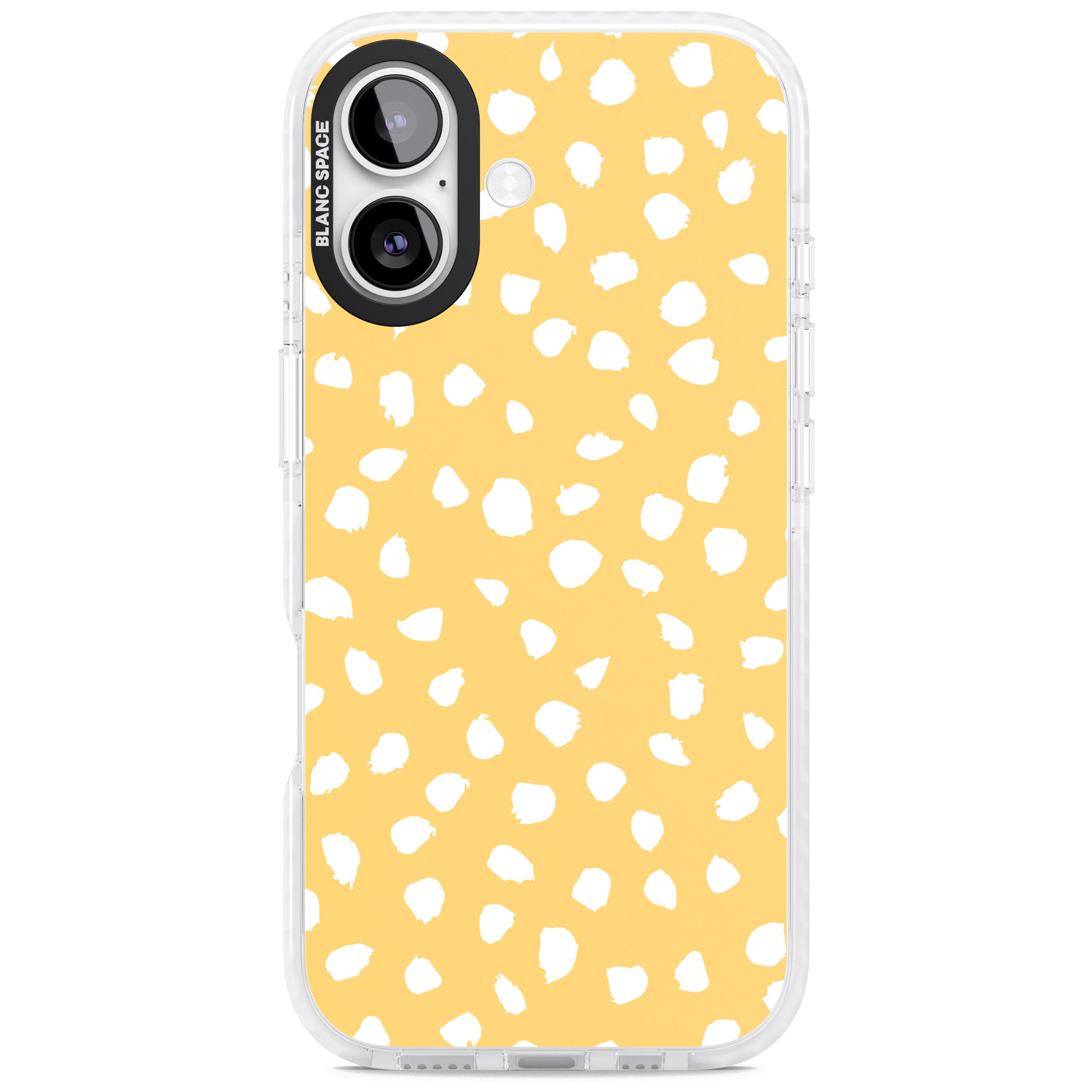 Yellow Dalmatian Dots iPhone 17 Impact Pro Clear Phone Case