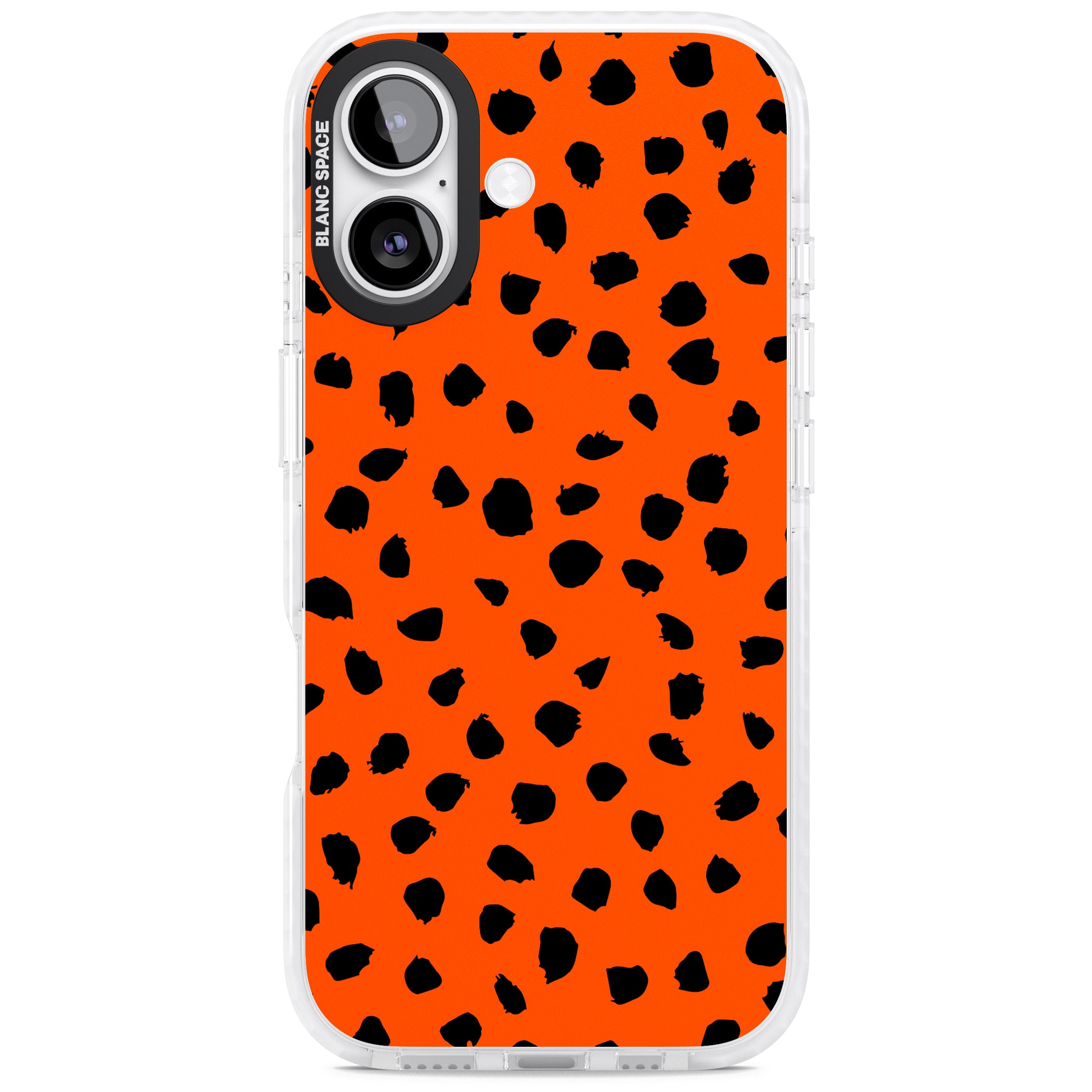 Bold Red Spot Print iPhone 17 Impact Pro Clear Phone Case