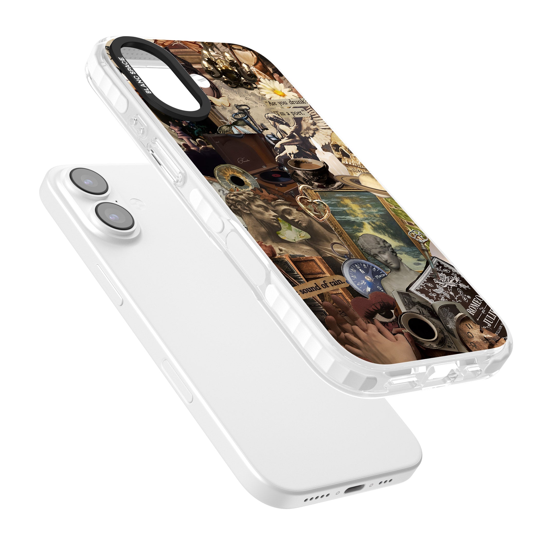 Vintage Academia Collage iPhone 17 Impact Pro Clear Phone Case Colours