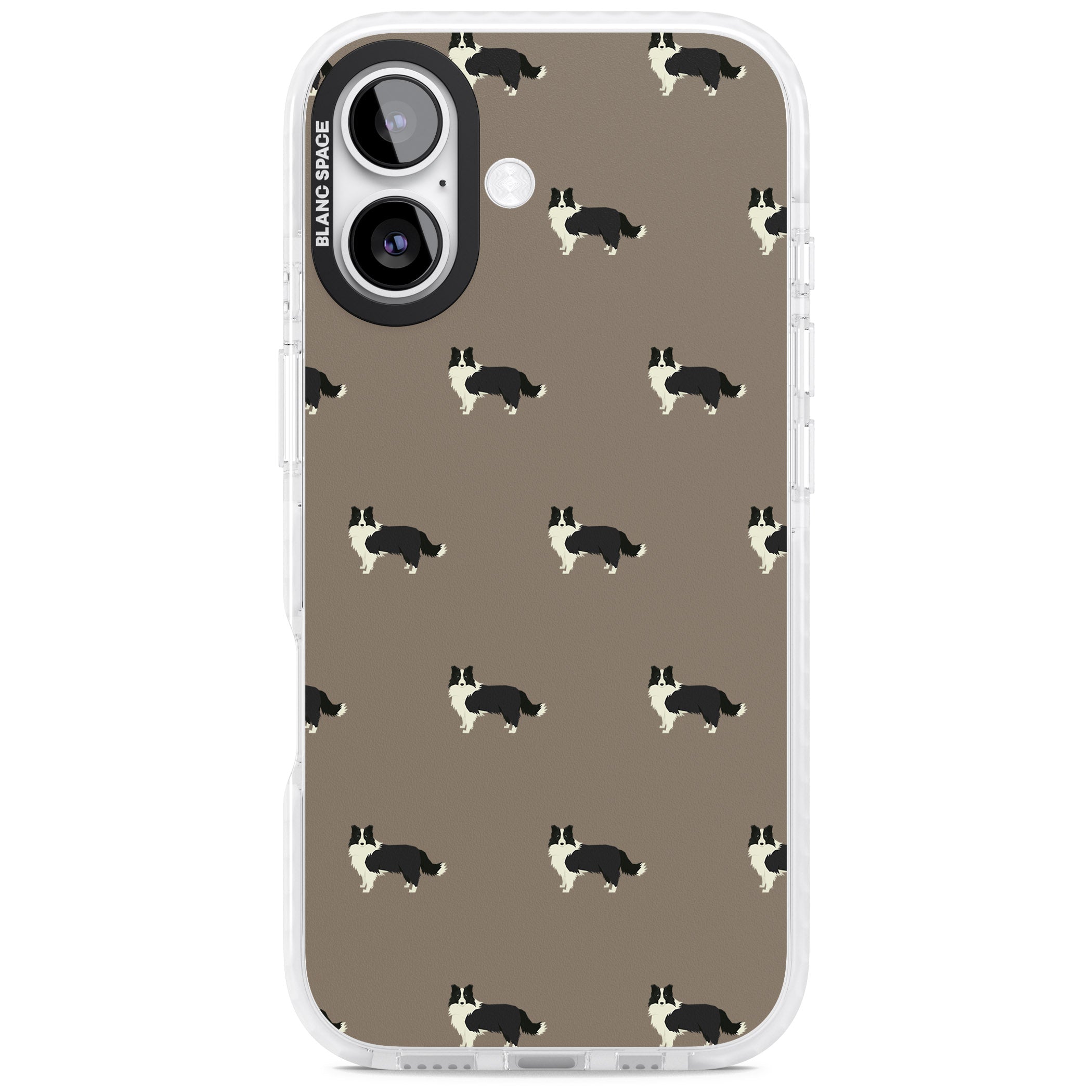 Border Collie Pattern Classic iPhone 17 Impact Pro Clear Phone Case