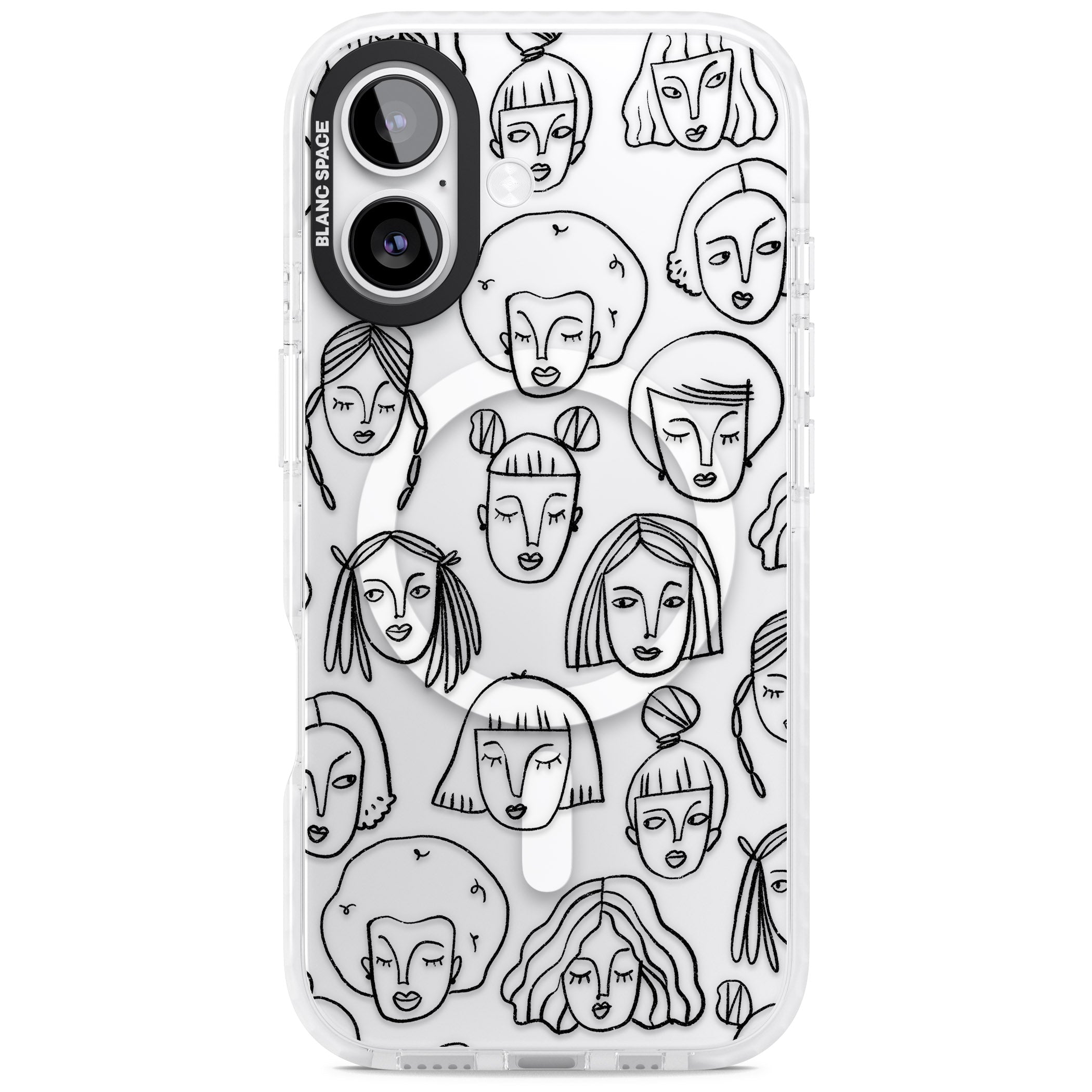Doodle Face iPhone 17 Impact Pro Clear Phone Case
