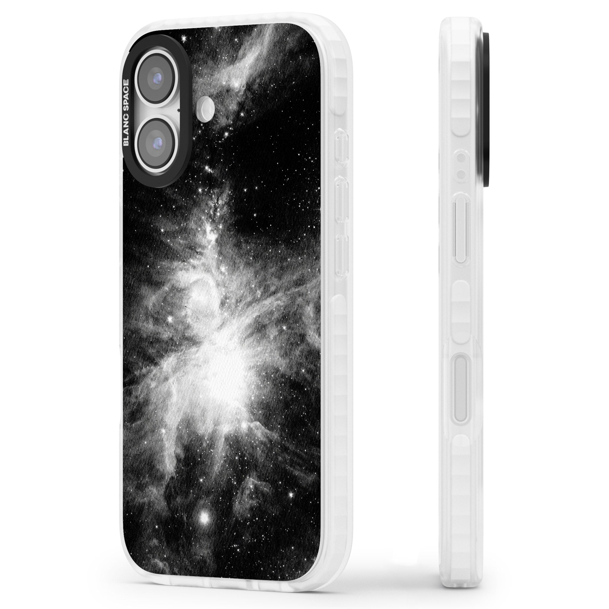 Galaxy Swirl iPhone 17 Impact Pro Clear Phone Case Side Profile