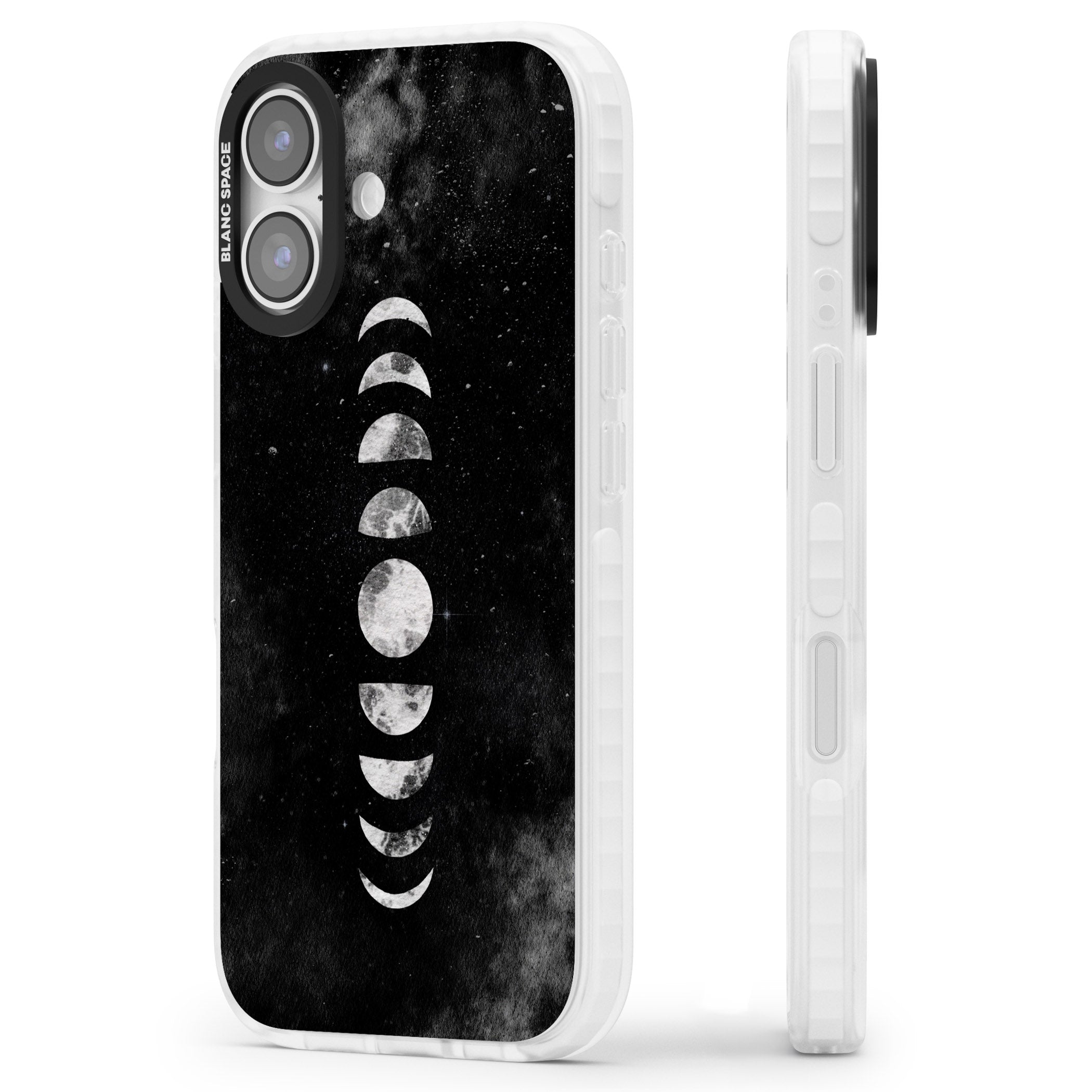 Lunar Phases iPhone 17 Impact Pro Clear Phone Case Side Profile