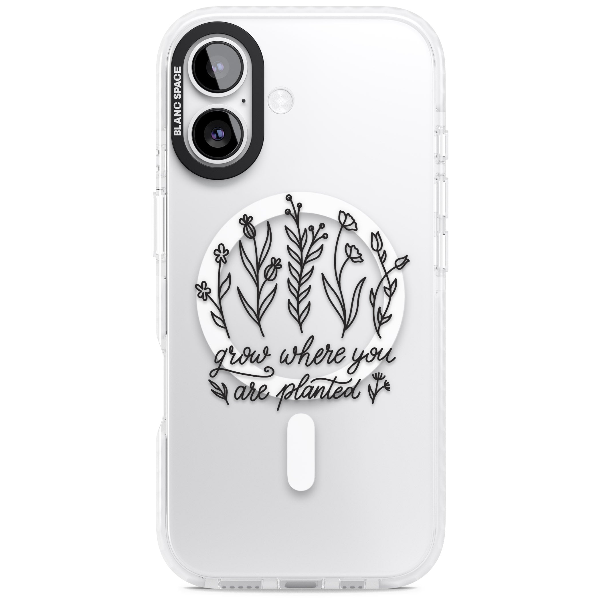 Grow Where You Are Planted iPhone 17 Impact Pro Clear Phone Case