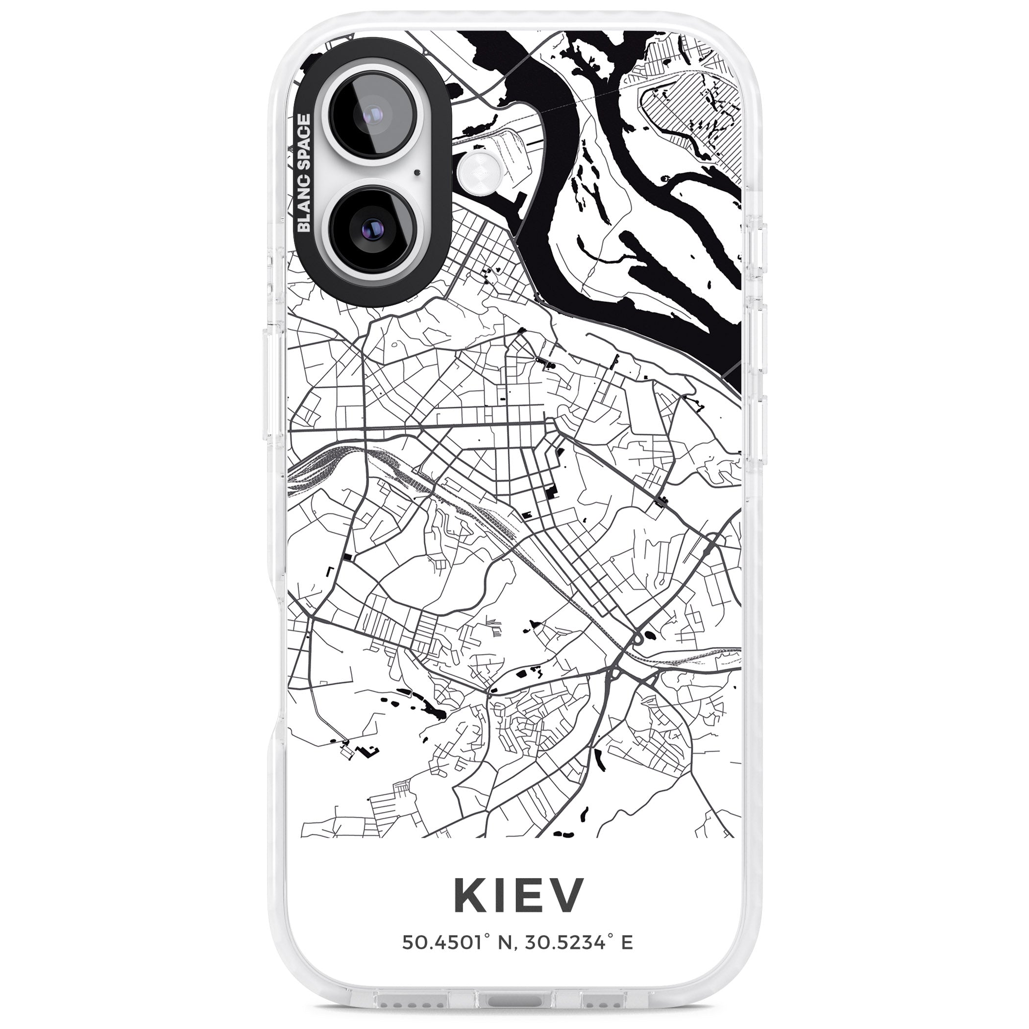 Kiev Map iPhone 17 Impact Pro Clear Phone Case