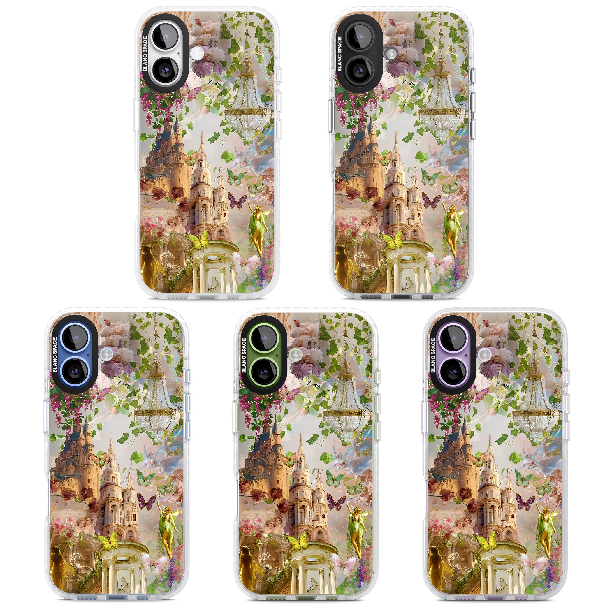 Fairies & Castles Collage iPhone 17 Impact Pro Clear Phone Case APT Impact Protection