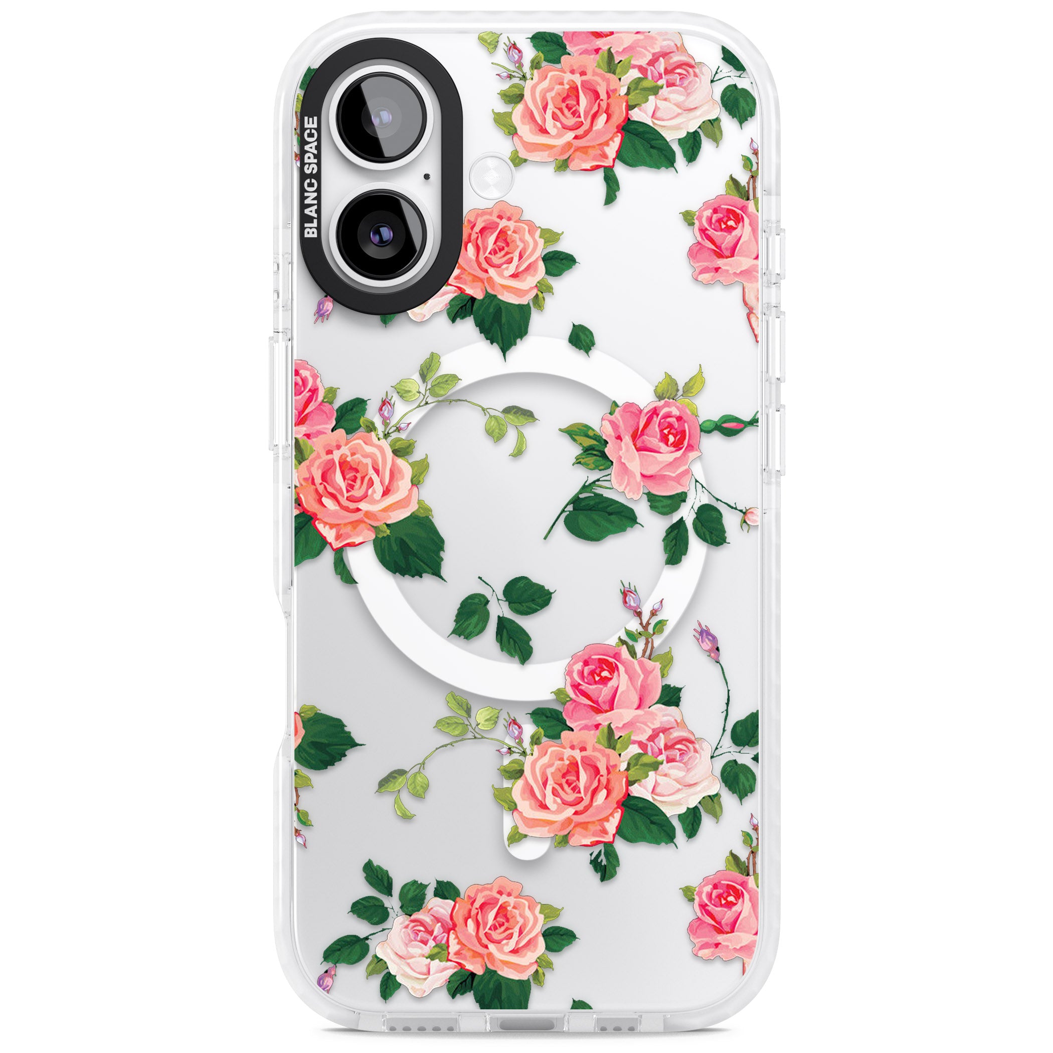Pink Roses iPhone 17 Impact Pro Clear Phone Case