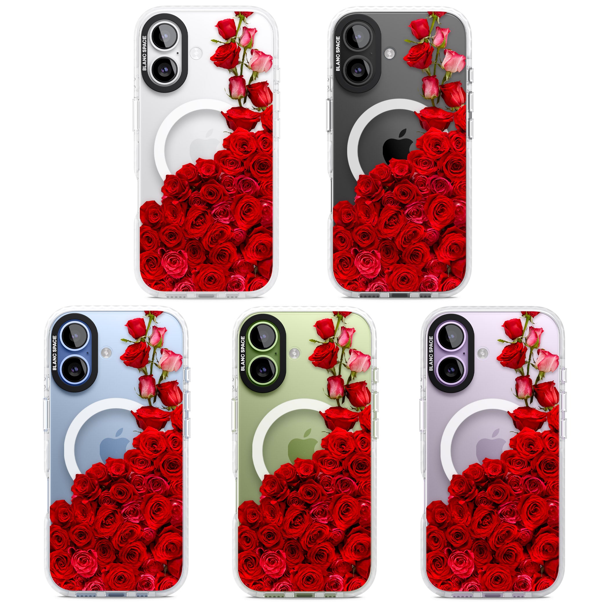 Floral Roses iPhone 17 Impact Pro Clear Phone Case APT Impact Protection