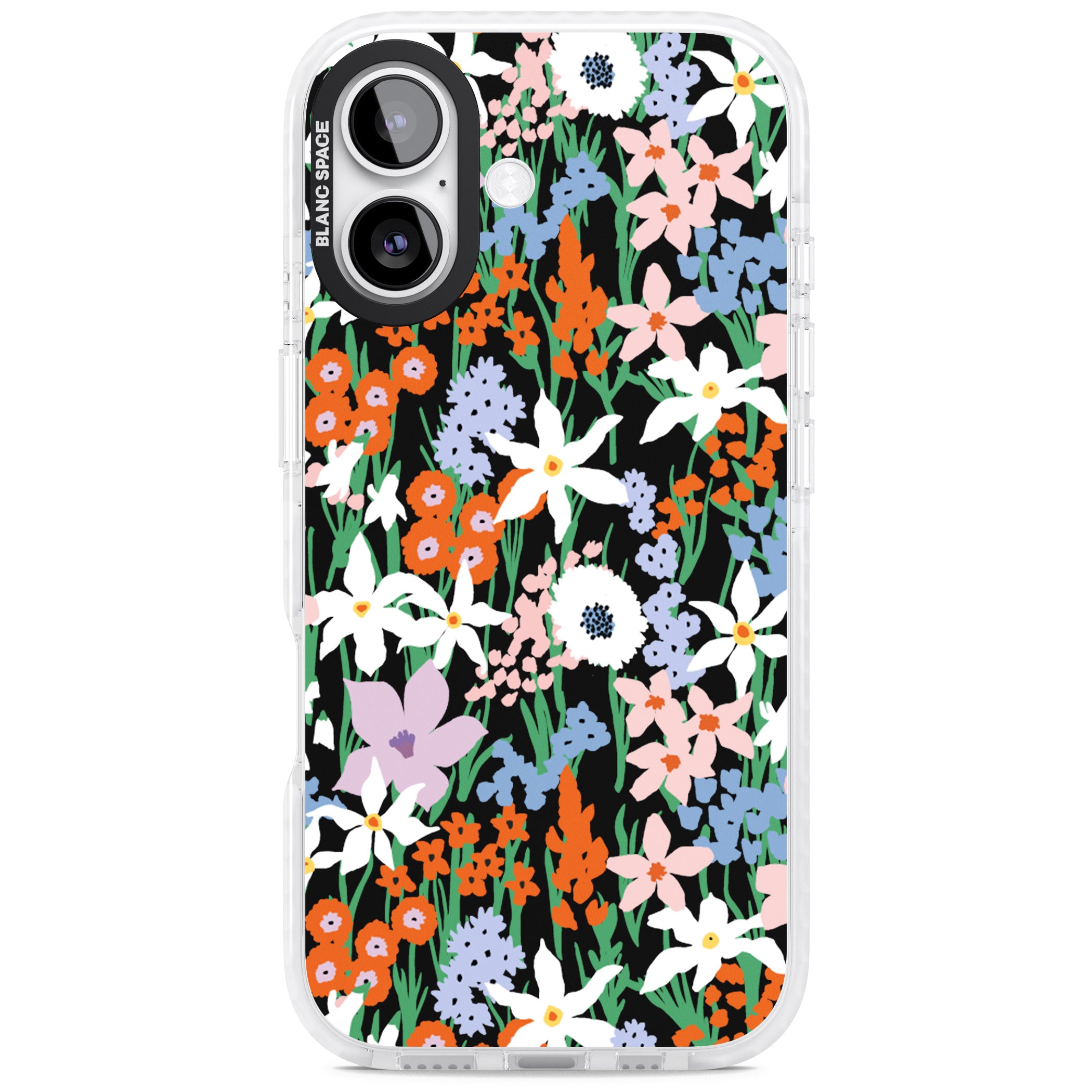 Floral Bloom Meadow Solid iPhone 17 Impact Pro Clear Phone Case