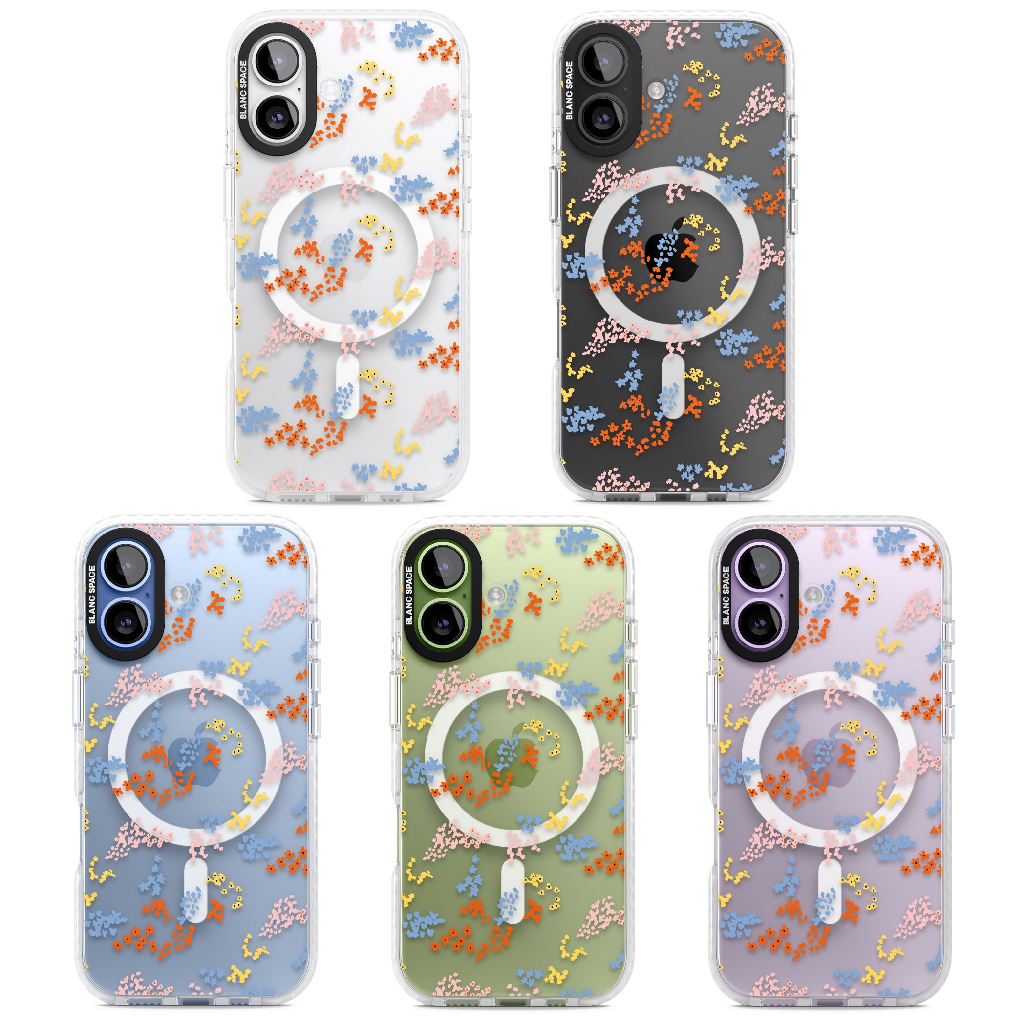Floral Confetti: Transparent Delight iPhone 17 Impact Pro Clear Phone Case APT Impact Protection