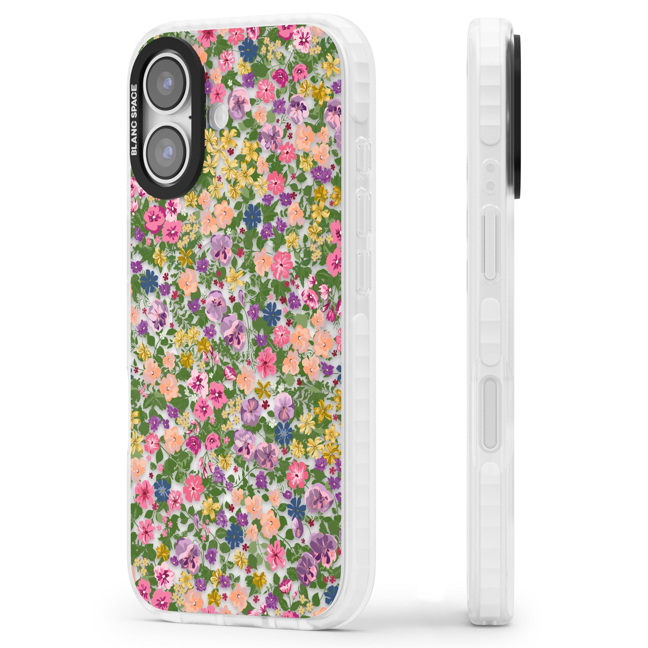 Lake Como Meadow iPhone 17 Impact Pro Clear Phone Case Side Profile