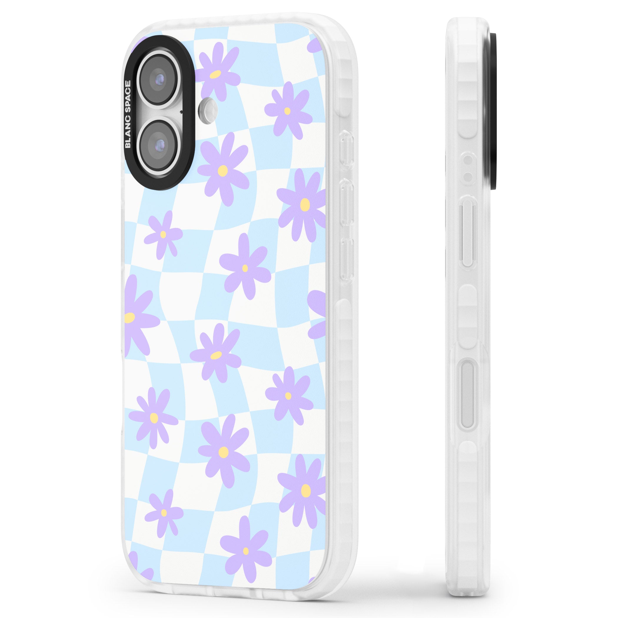 Serene Skies & Flowers iPhone 17 Impact Pro Clear Phone Case Side Profile