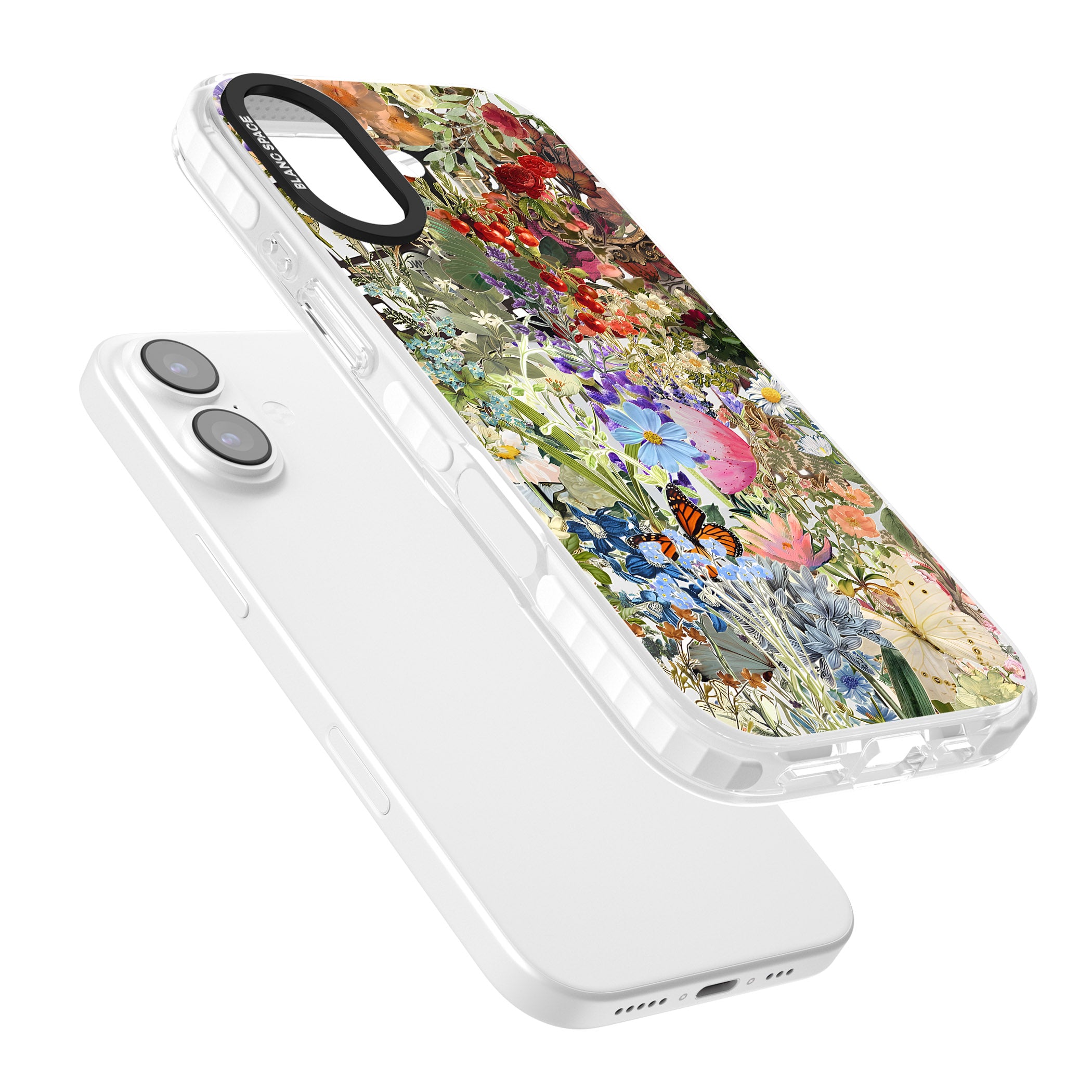 Flower Mix Collage iPhone 17 Impact Pro Clear Phone Case Colours