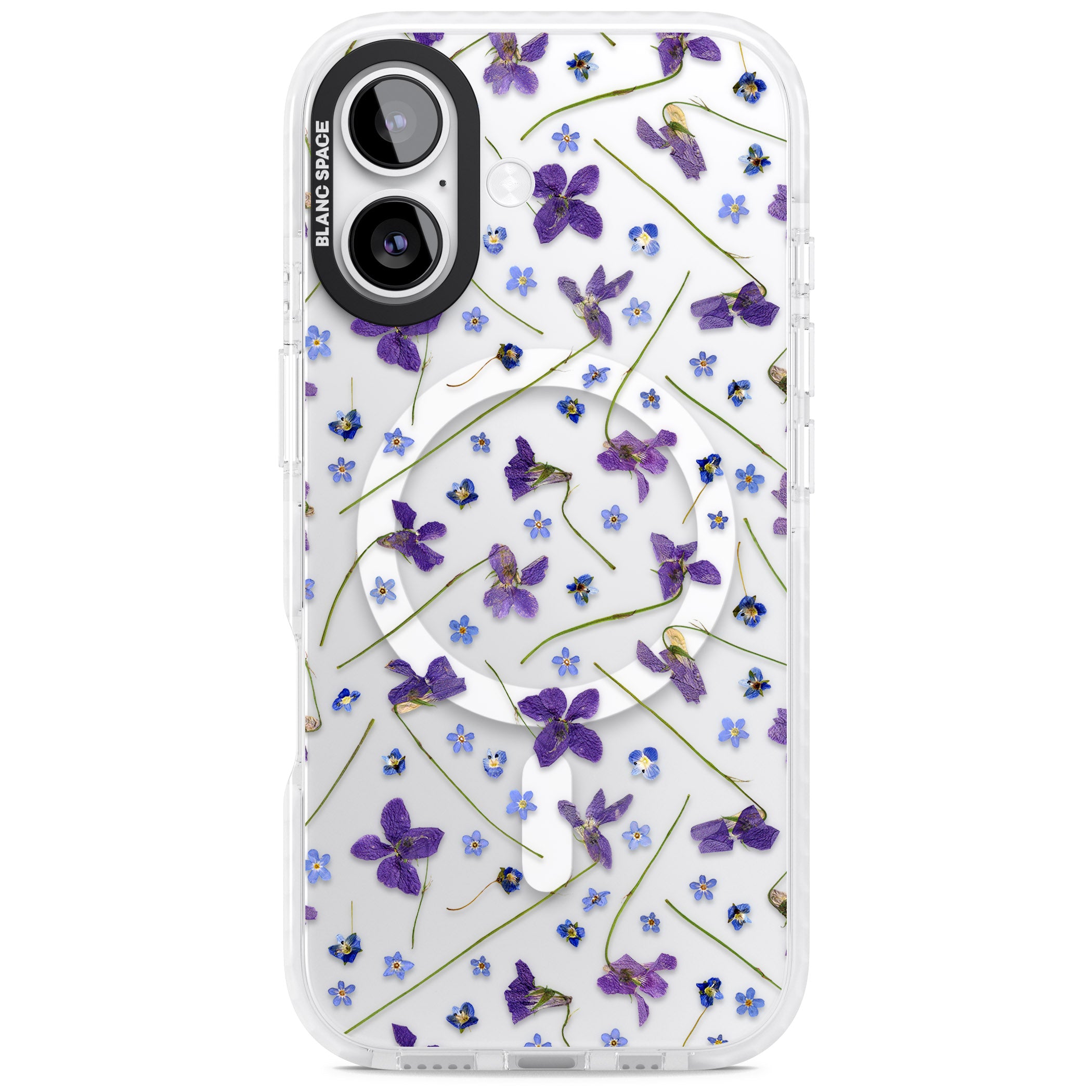 Pressed Violet Flower iPhone 17 Impact Pro Clear Phone Case