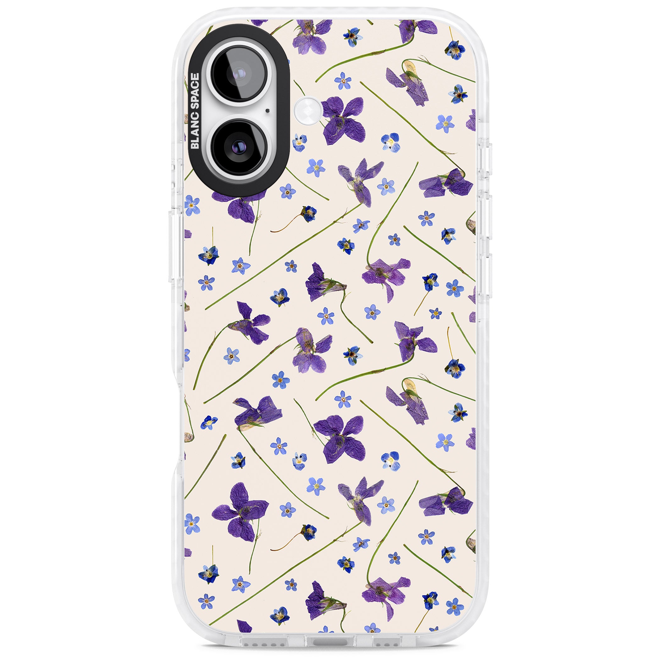 Violet Floral Dream Cream iPhone 17 Impact Pro Clear Phone Case