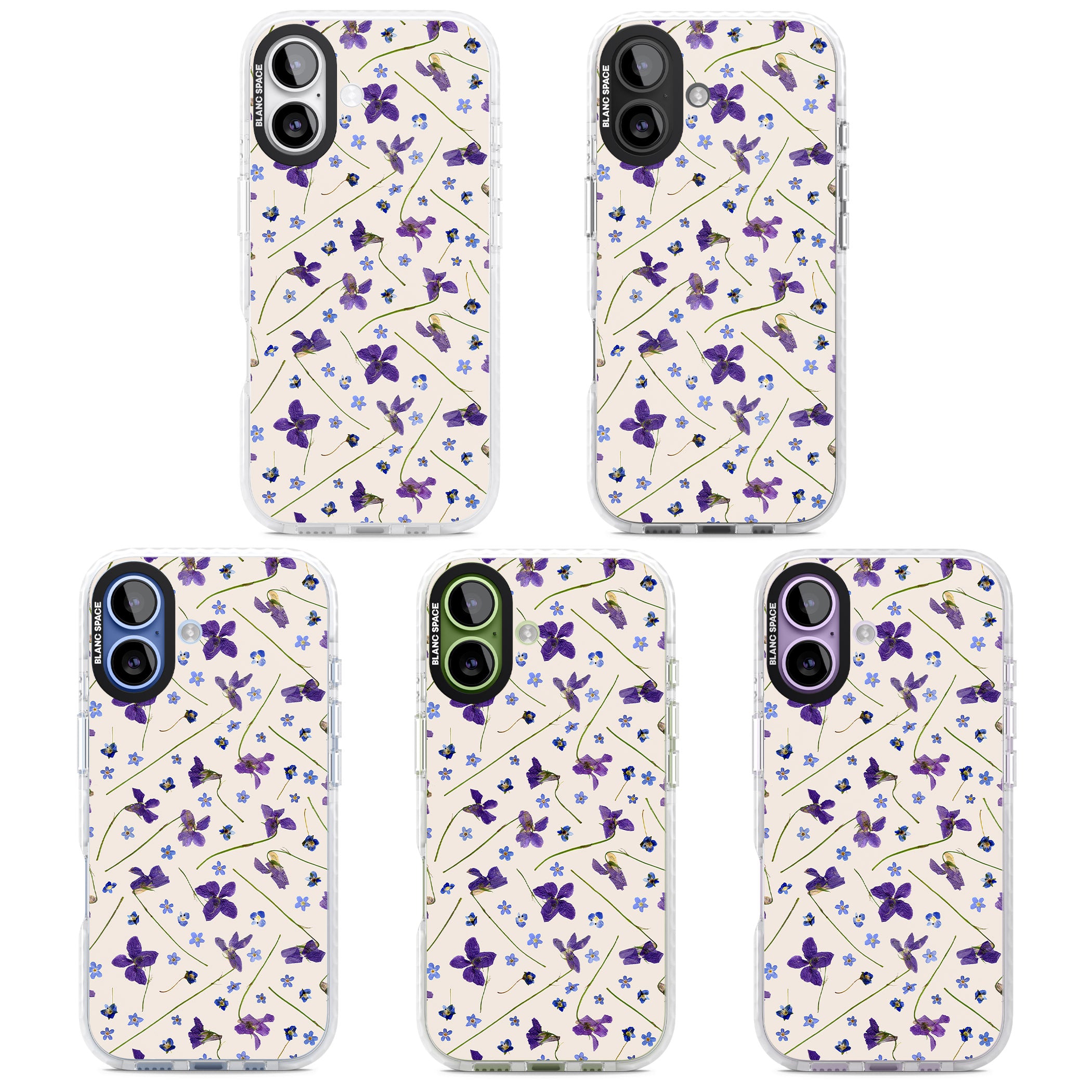Violet Floral Dream Cream iPhone 17 Impact Pro Clear Phone Case APT Impact Protection