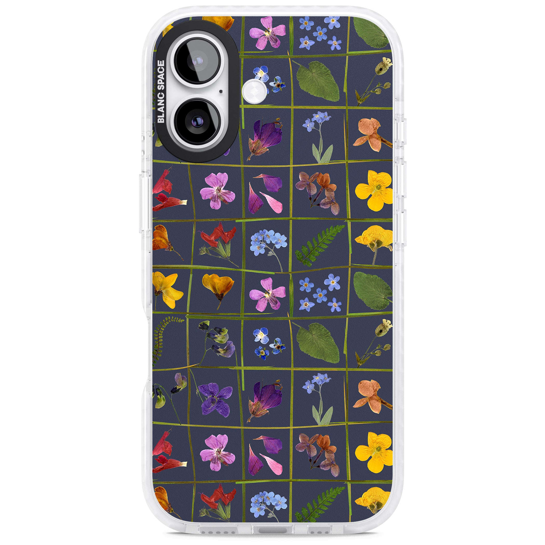 Wildflower Grid iPhone 17 Impact Pro Clear Phone Case