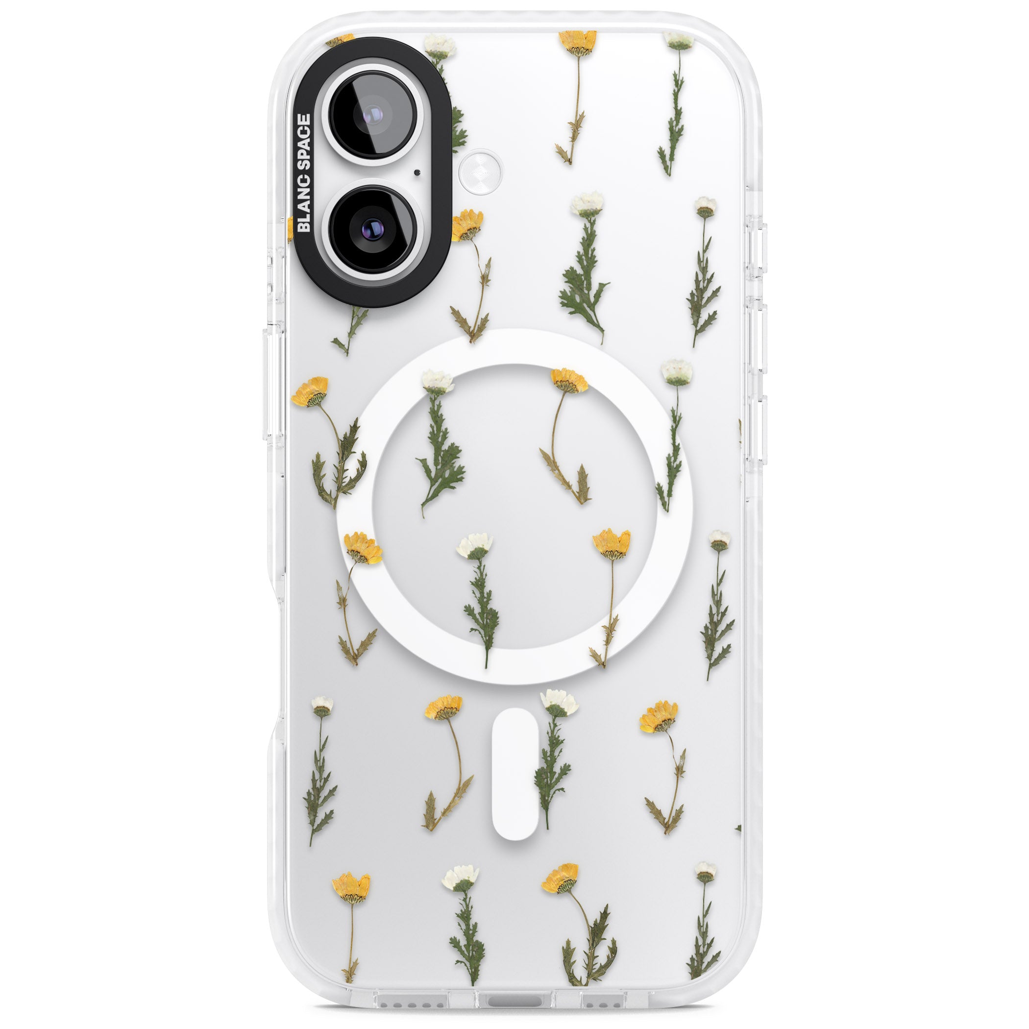 Pressed Flower iPhone 17 Impact Pro Clear Phone Case