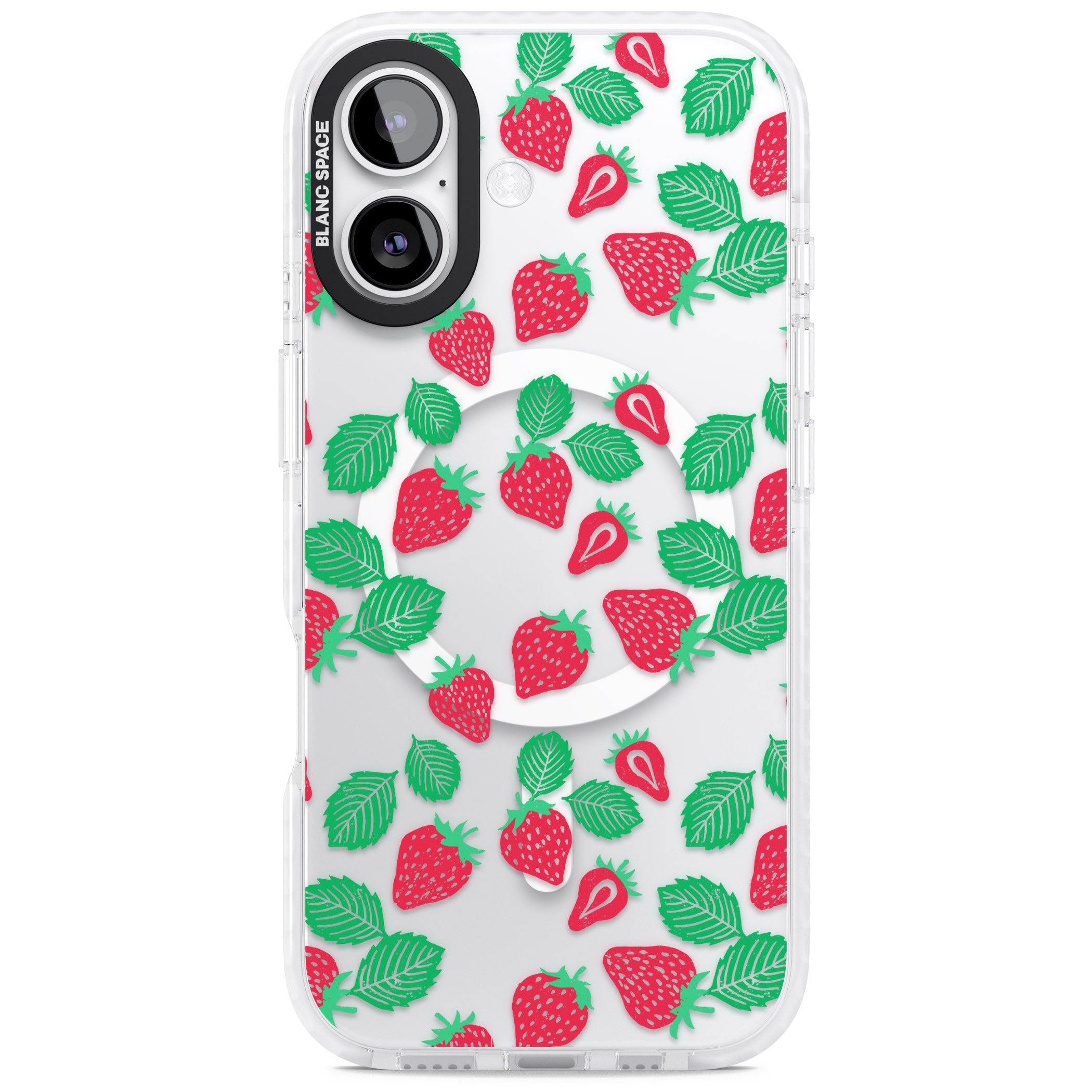 Strawberry Delight iPhone 17 Impact Pro Clear Phone Case