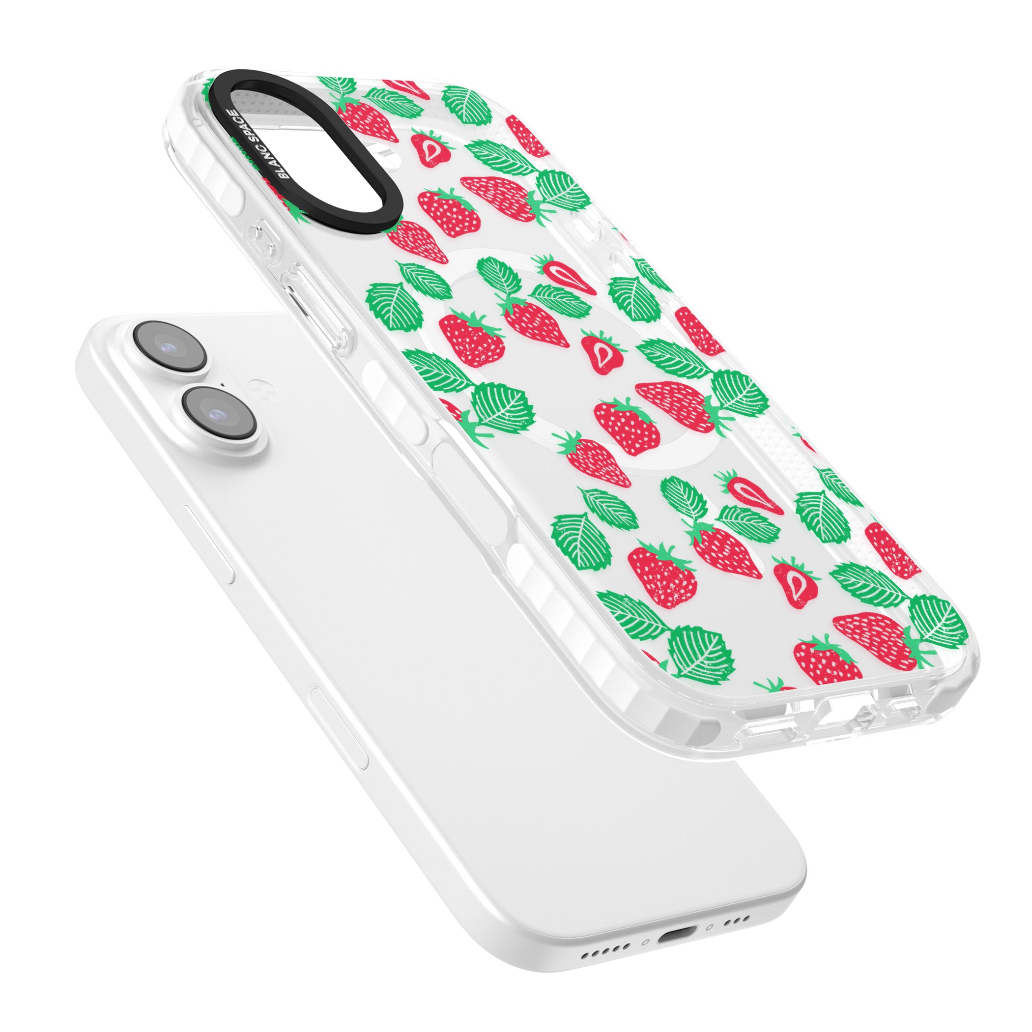 Strawberry Delight iPhone 17 Impact Pro Clear Phone Case Colours