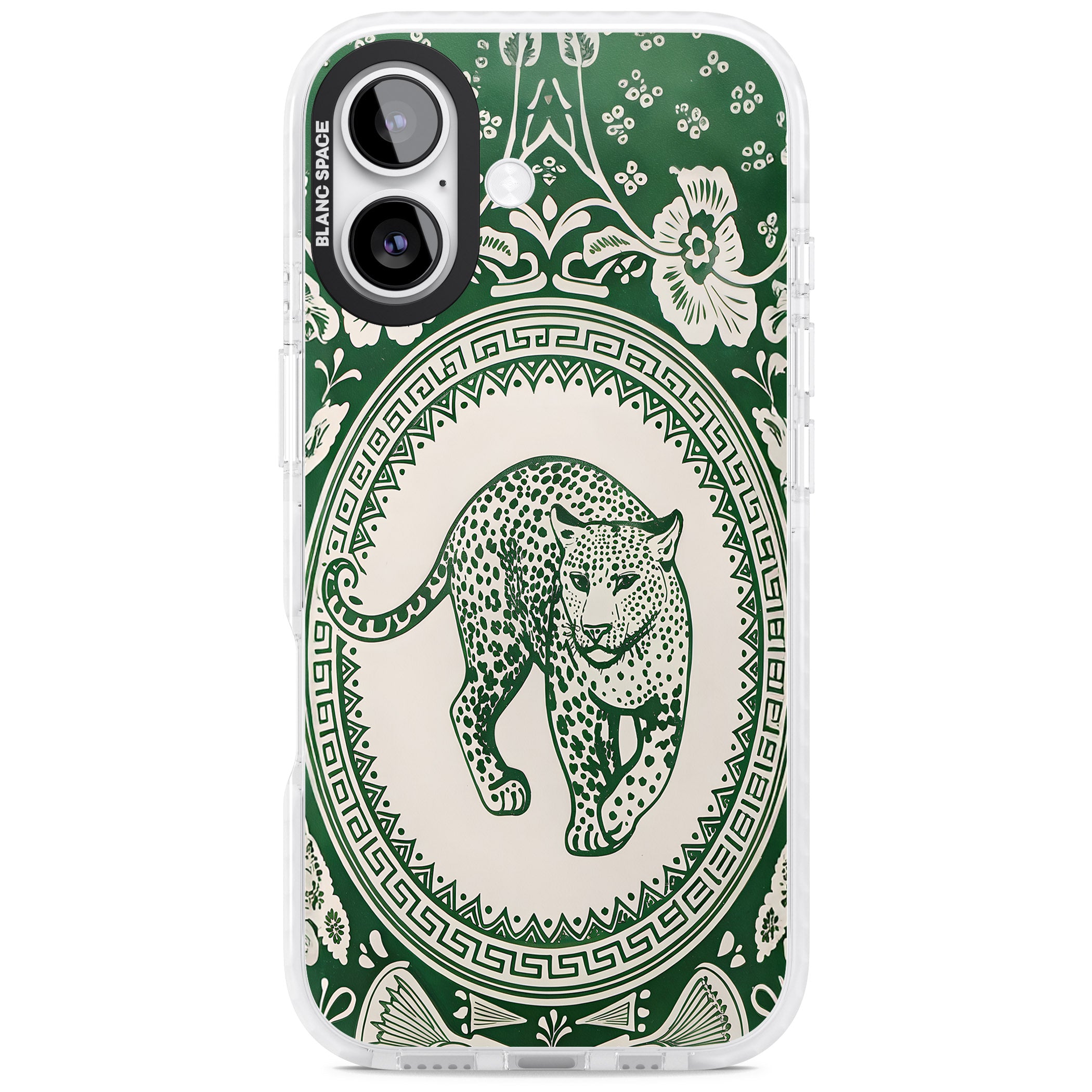 Green Leopard iPhone 17 Impact Pro Clear Phone Case