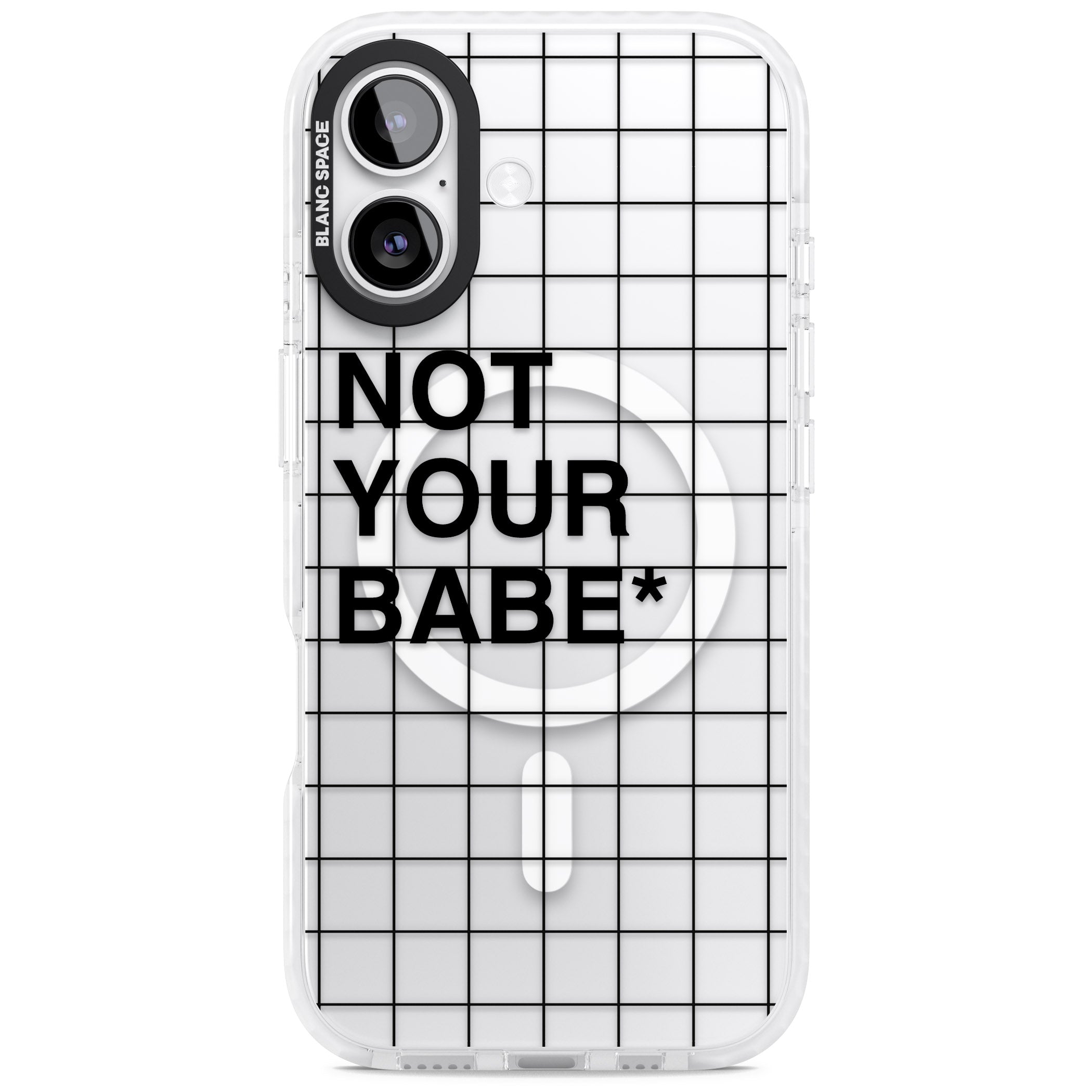 Not Your Babe iPhone 17 Impact Pro Clear Phone Case